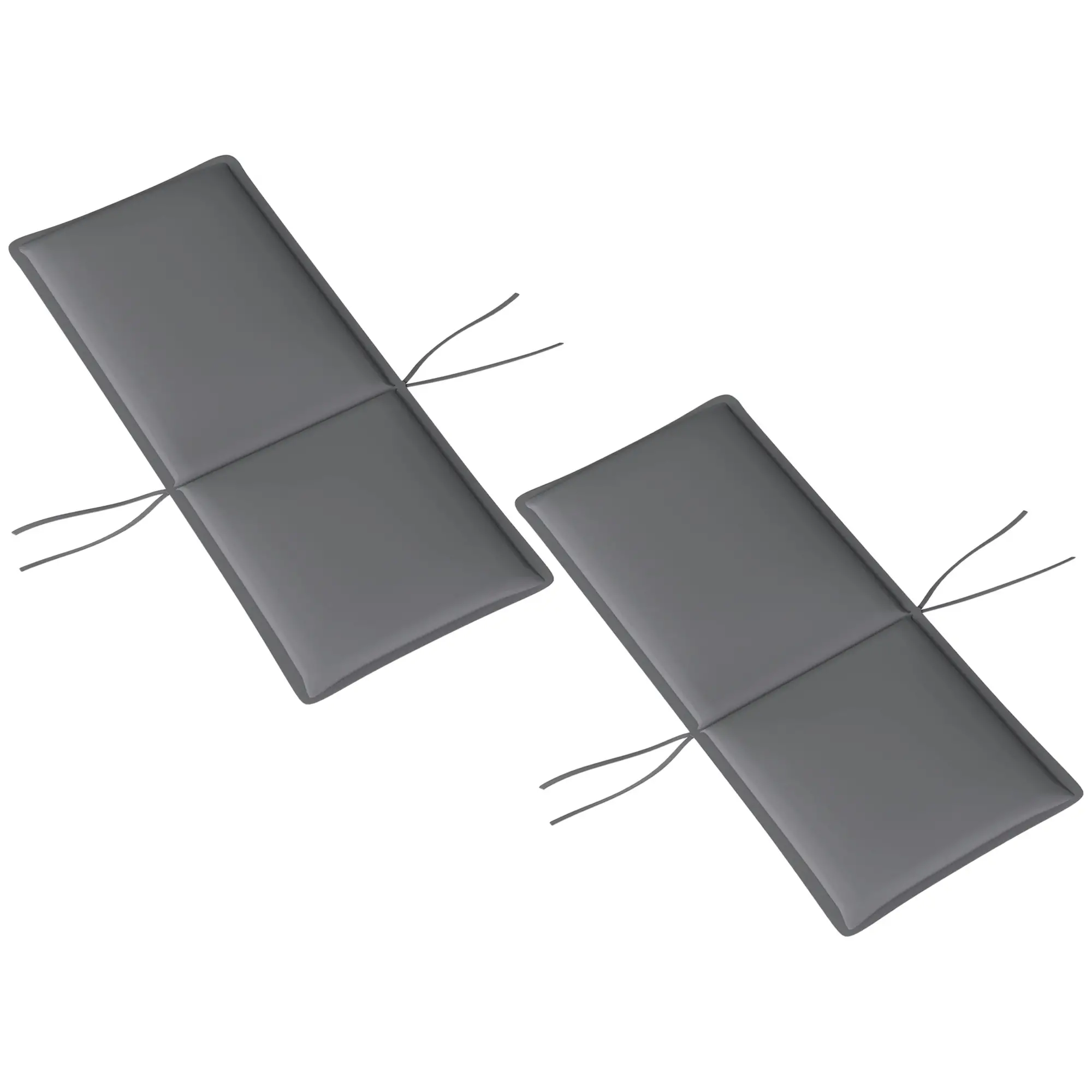 Outdoor Chair Cushions, Set of 2, High Back, UPF50+, Dark Grey