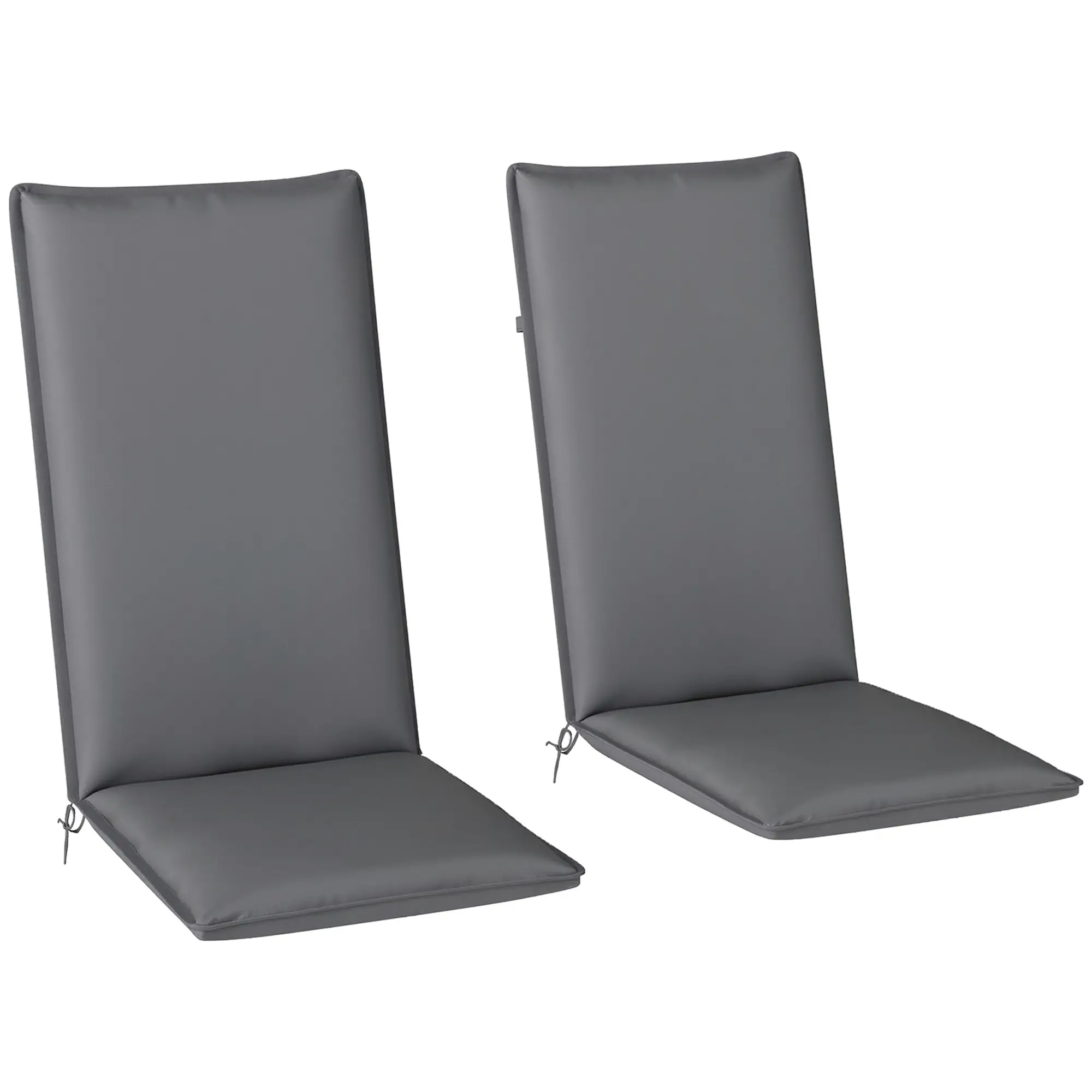 Outdoor Chair Cushions, Set of 2, High Back, UPF50+, Dark Grey - Image 11