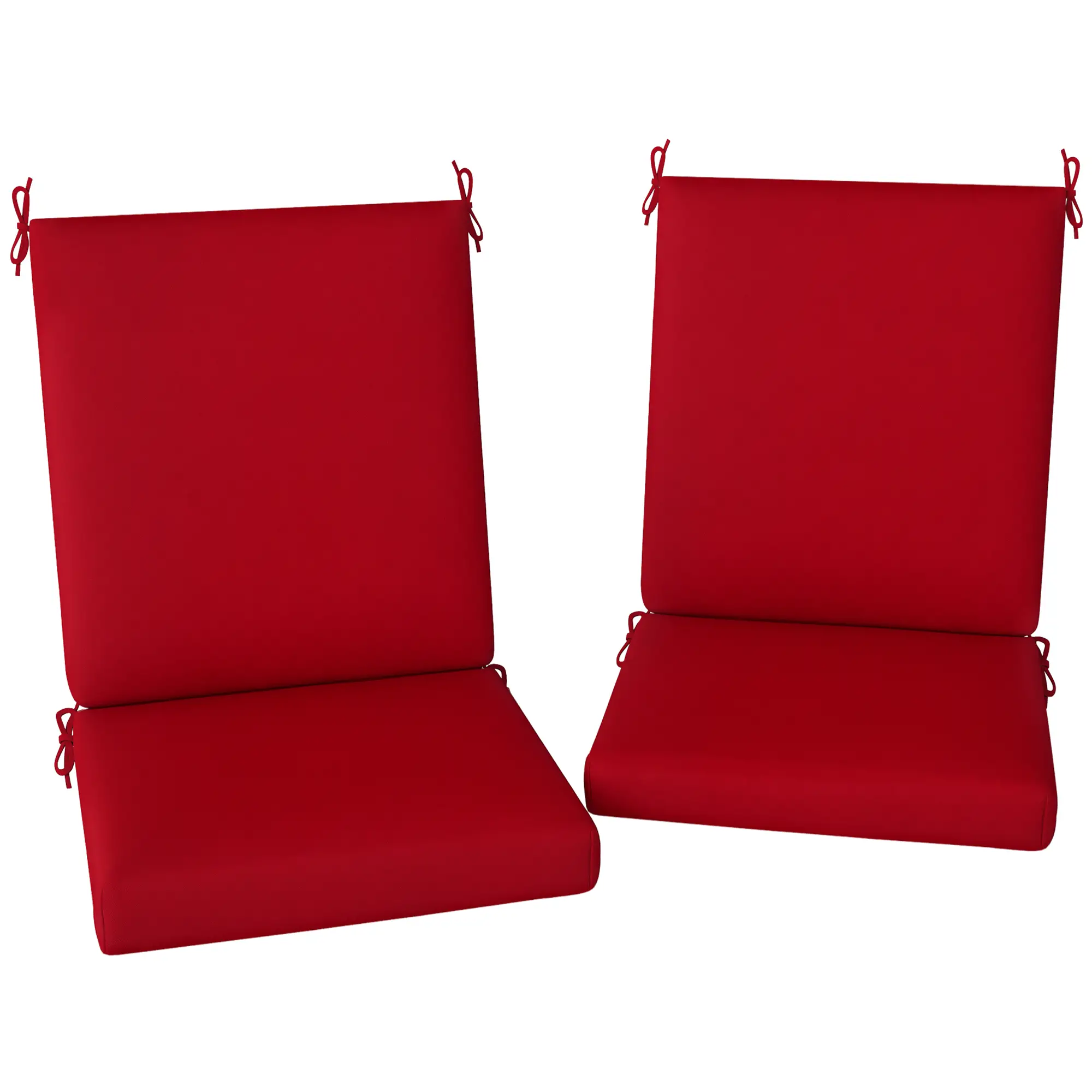 Outdoor Cushions Set of 2, Dining Chair Seat Cushions with Back, Fade-Resistant, Wine Red - Image 11