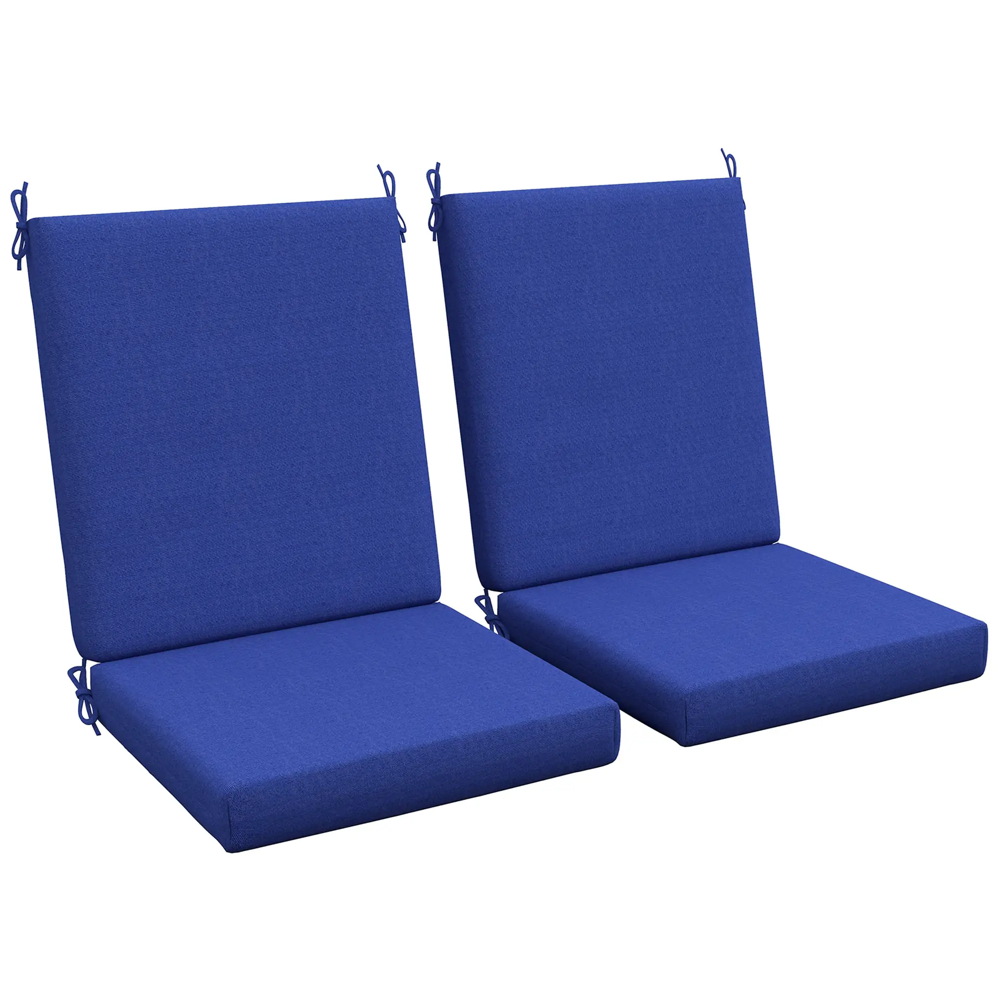 Outdoor Cushions Set of 2, Dining Chair Seat Cushions with Back, Navy - Image 11