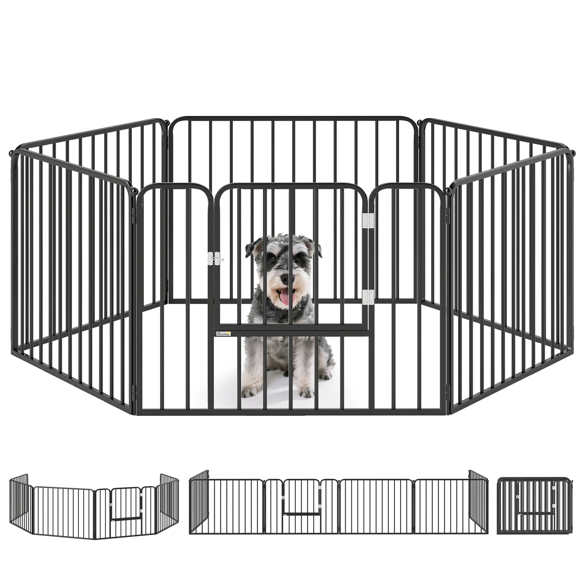Outdoor Dog Fence, 6 Panels 24" Height, Steel Pet Exercise Pen - Image 11