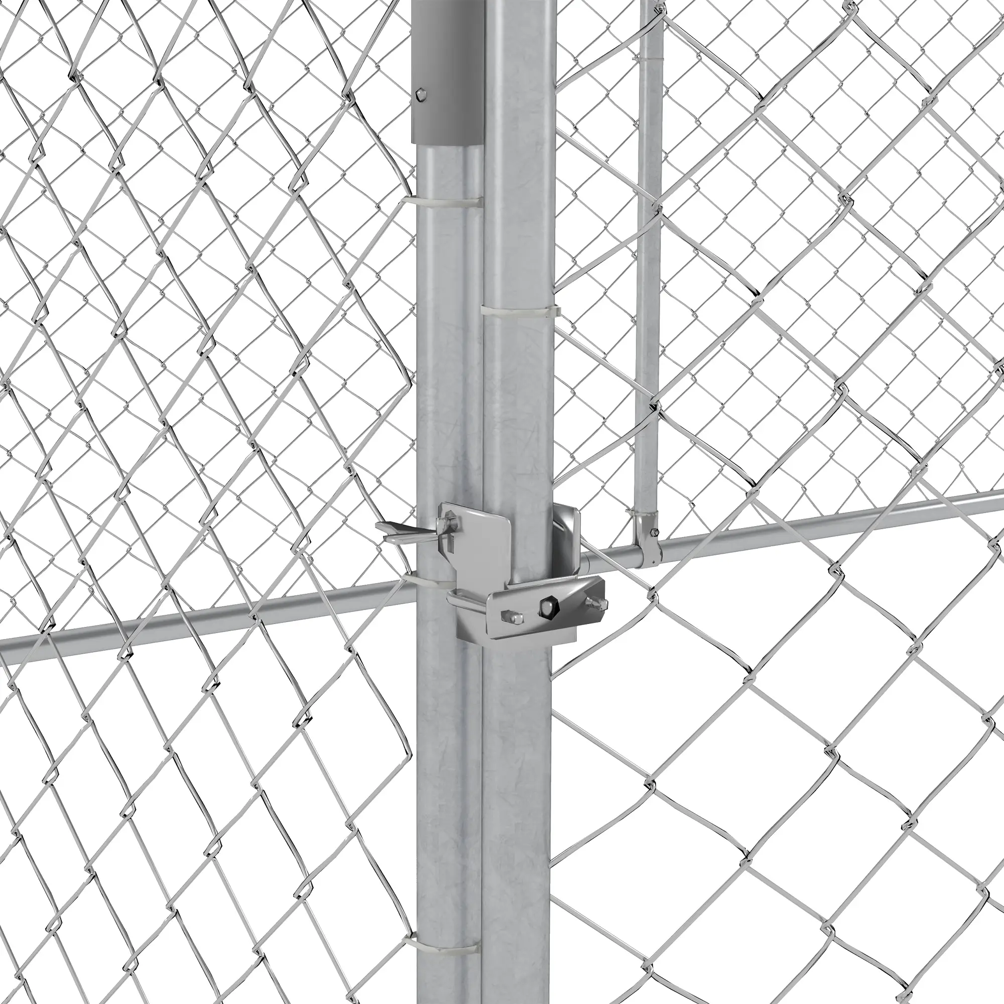 Outdoor Dog Kennel, 13.1' x 7.5' x 4.9', Waterproof UV Resistant Cover, Silver - Image 9