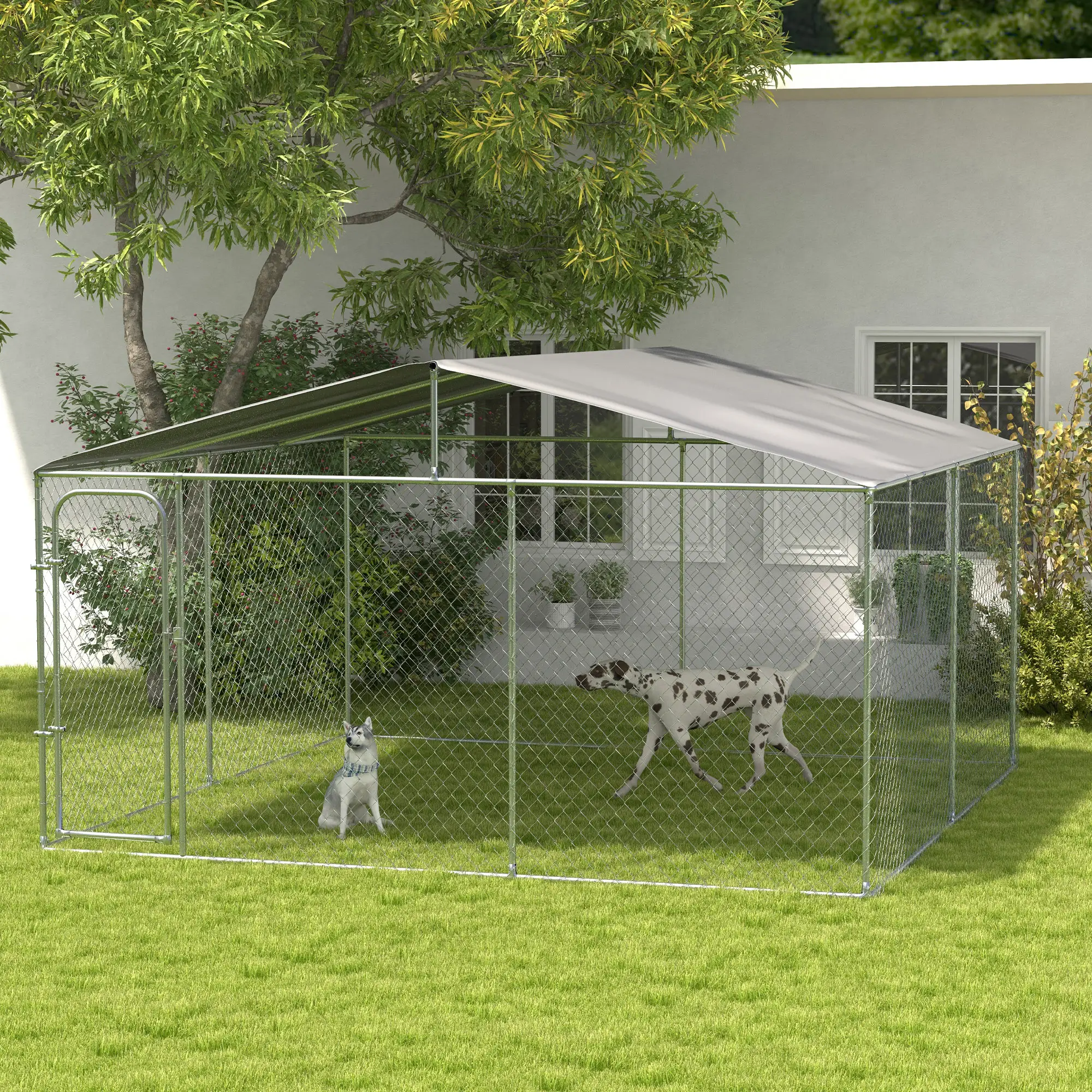 Outdoor Dog Kennel, Heavy Duty Playpen, 13.1' x 13.1' x 7.5' - Image 2