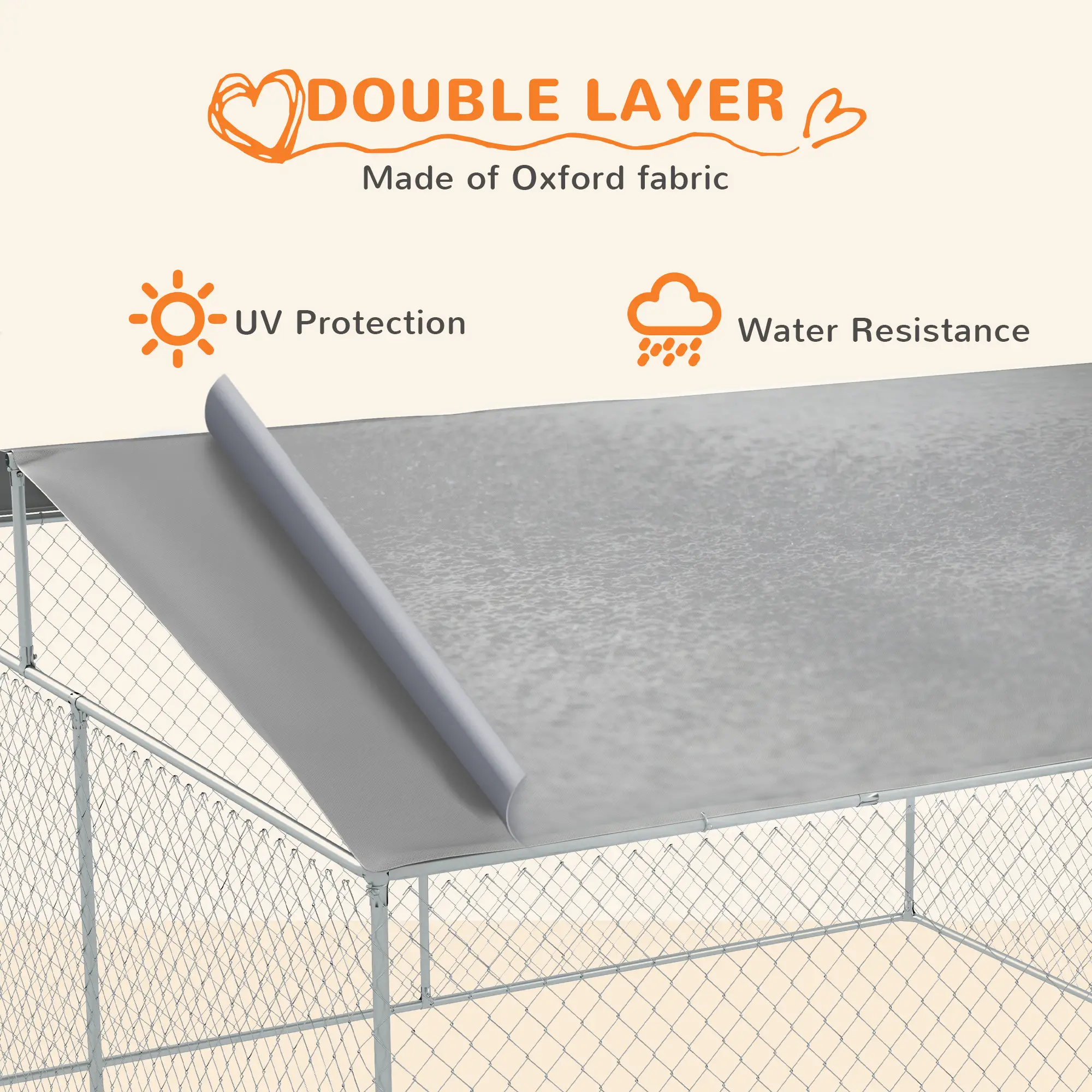 Outdoor Dog Kennel, Heavy Duty Playpen, 13.1' x 13.1' x 7.5' - Image 5