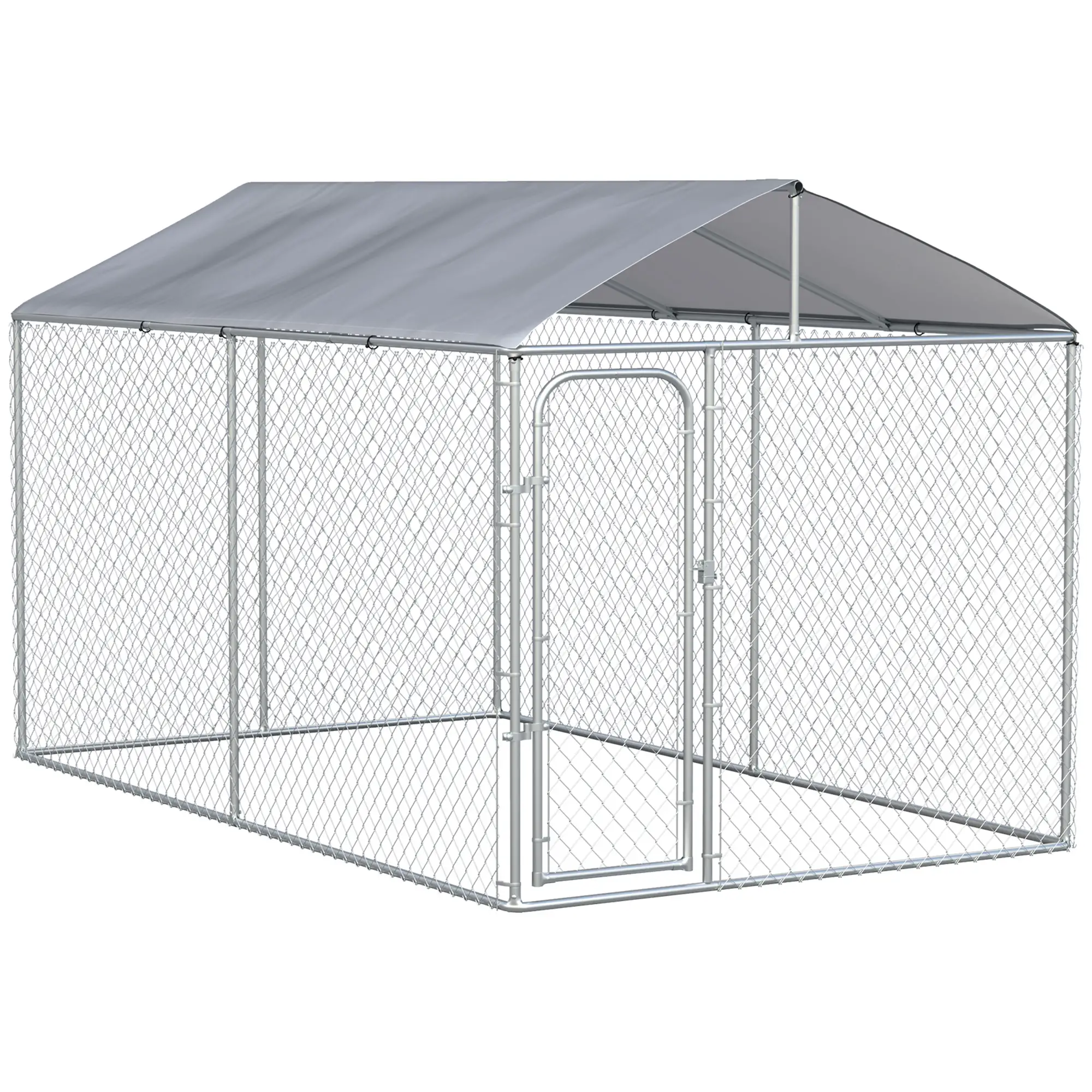 Outdoor Dog Kennel, Heavy Duty Playpen With Cover, 13.1' x 7.5' x 7.5'
