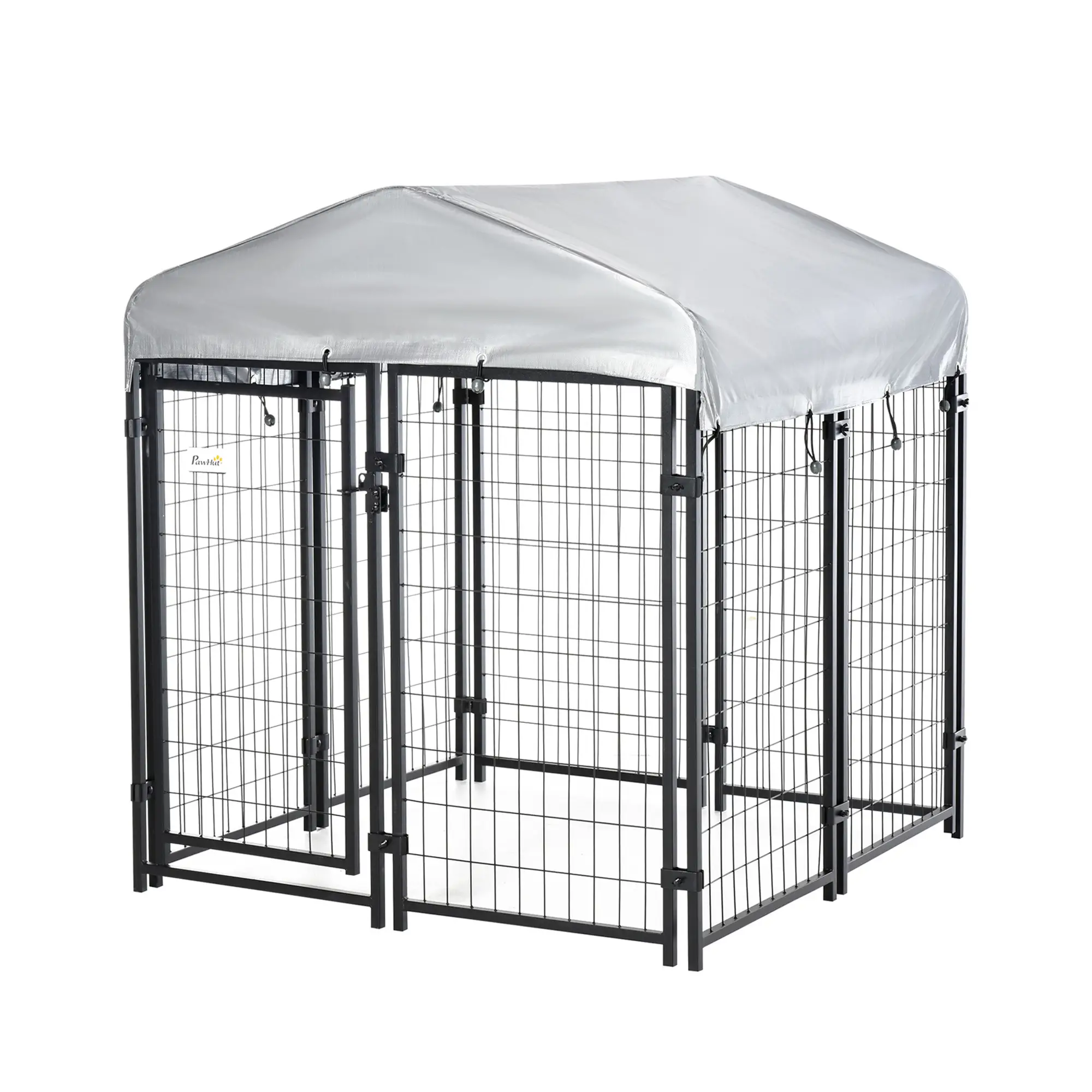 Outdoor Dog Kennel, Waterproof UV-Resistant Cover, 4 x 4 x 4.5 ft