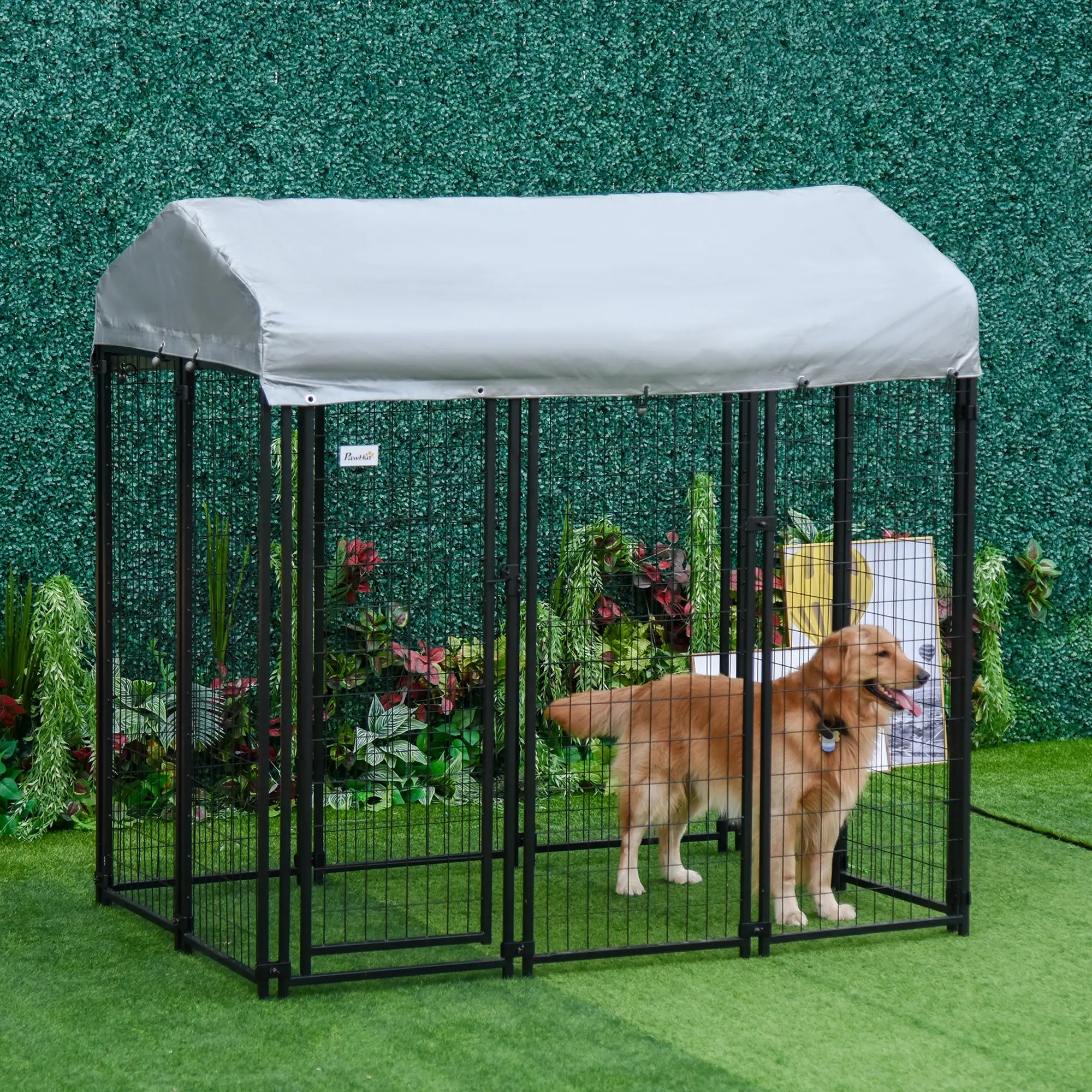 Outdoor Dog Kennel, Waterproof UV-Resistant Cover, 6 x 4 x 6 ft - Image 8