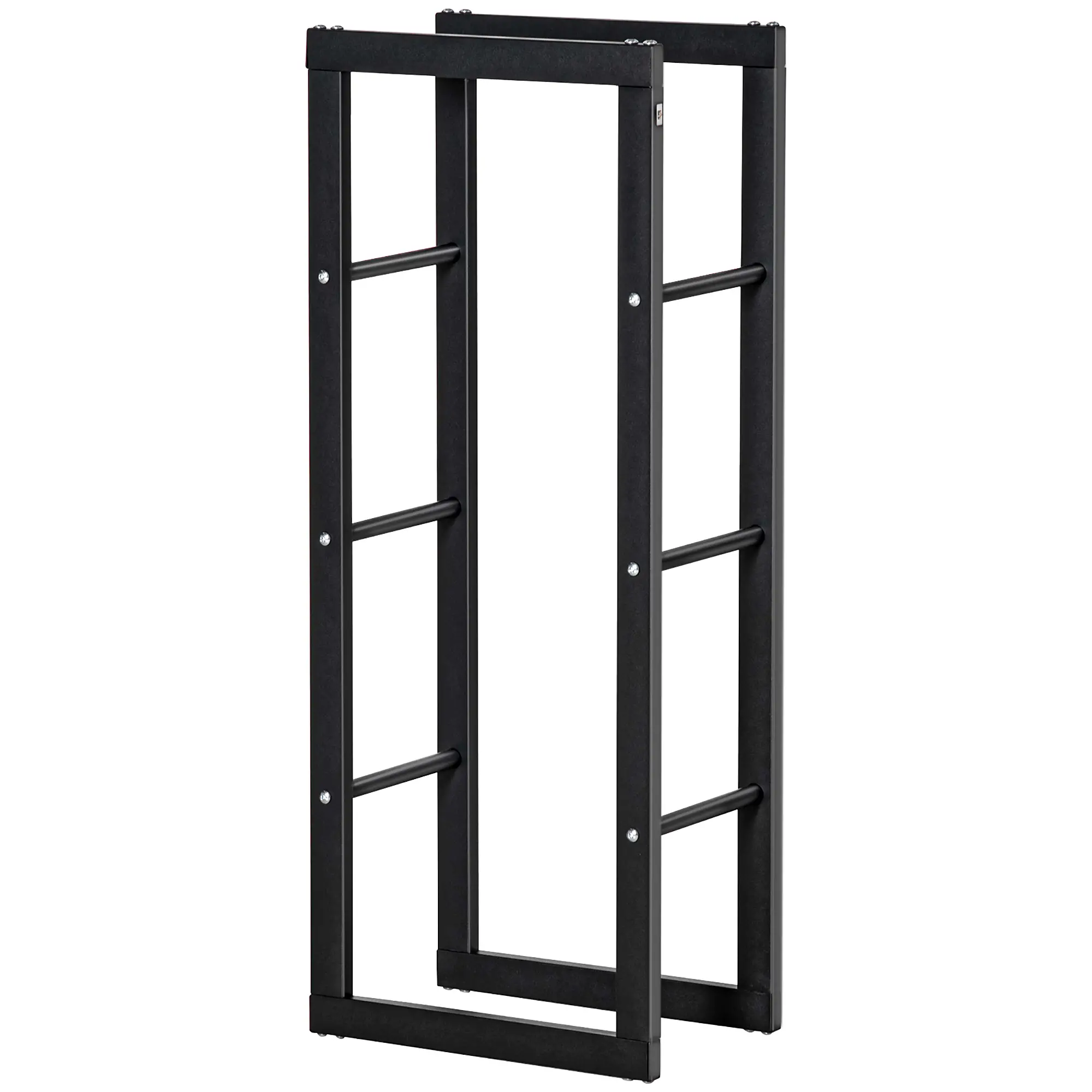 Outdoor Firewood Rack, Log Holder with Handles, 220 lbs. Capacity, 15.7" x 9.8" x 39.4", Black - Image 11