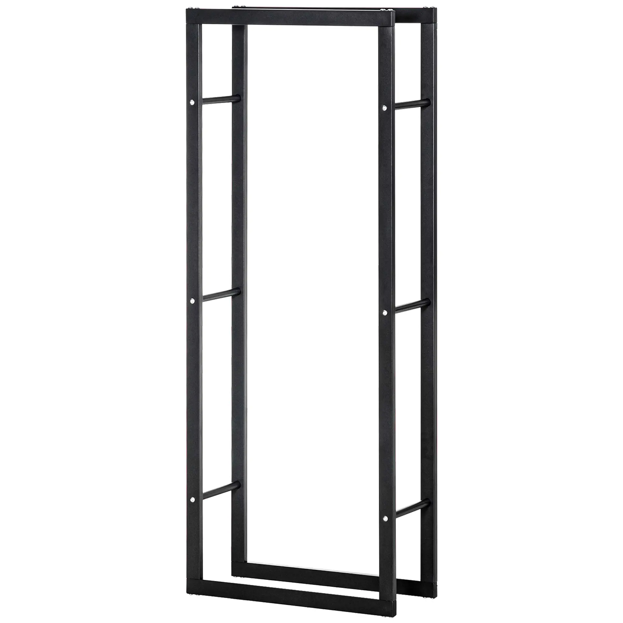 Outdoor Firewood Rack, Log Holder with Handles, 220 lbs Capacity, 23.6" x 9.8" x 59.1", Black - Image 11