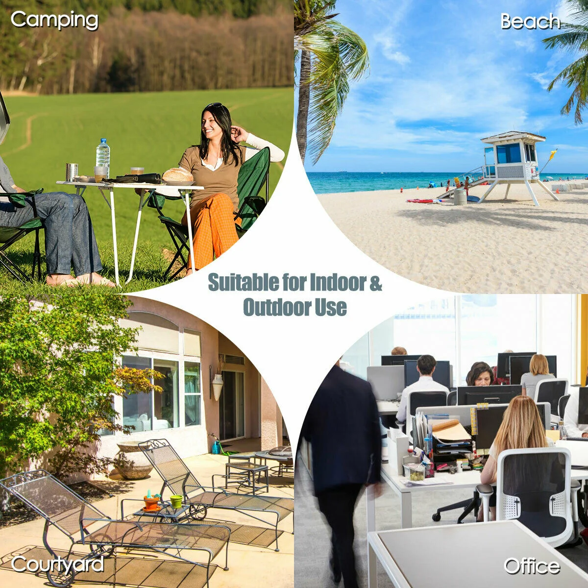 Outdoor Folding Camping Bed, Gray - Image 7