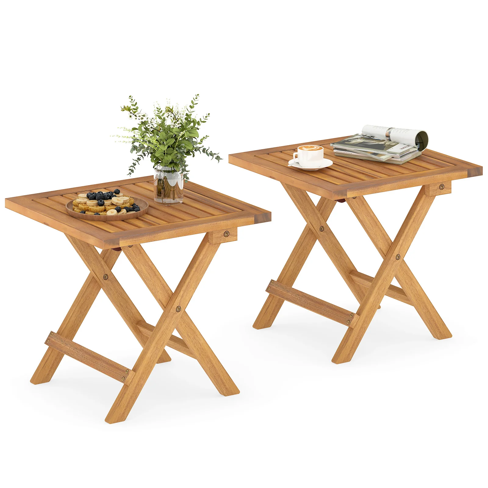 Outdoor Folding Side Table For Small Space And Garden - Image 5