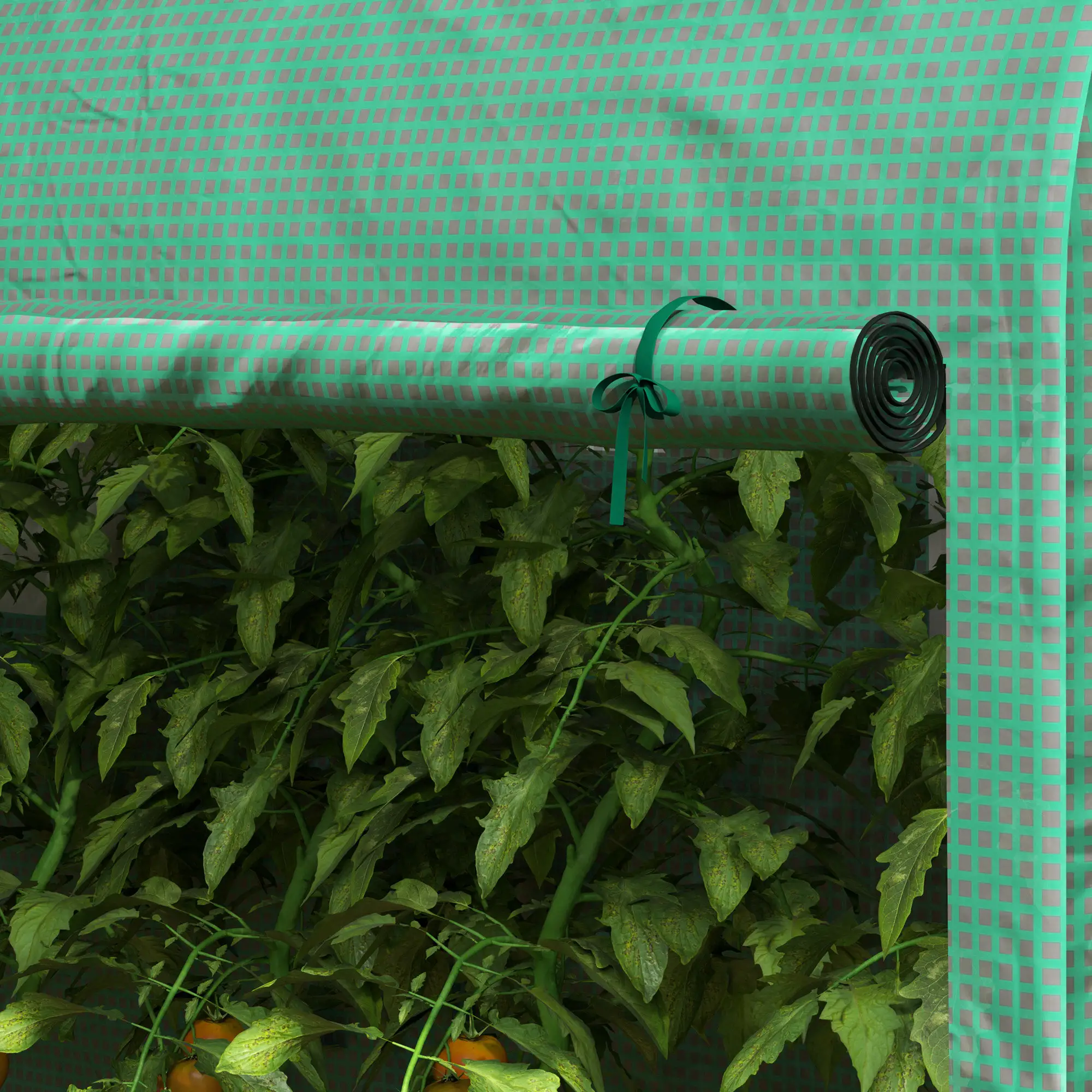 Outdoor Garden Greenhouse, Steel Tent, 2 Doors, 4 Windows, 9.8'x3.3'x6.6', Green - Image 12