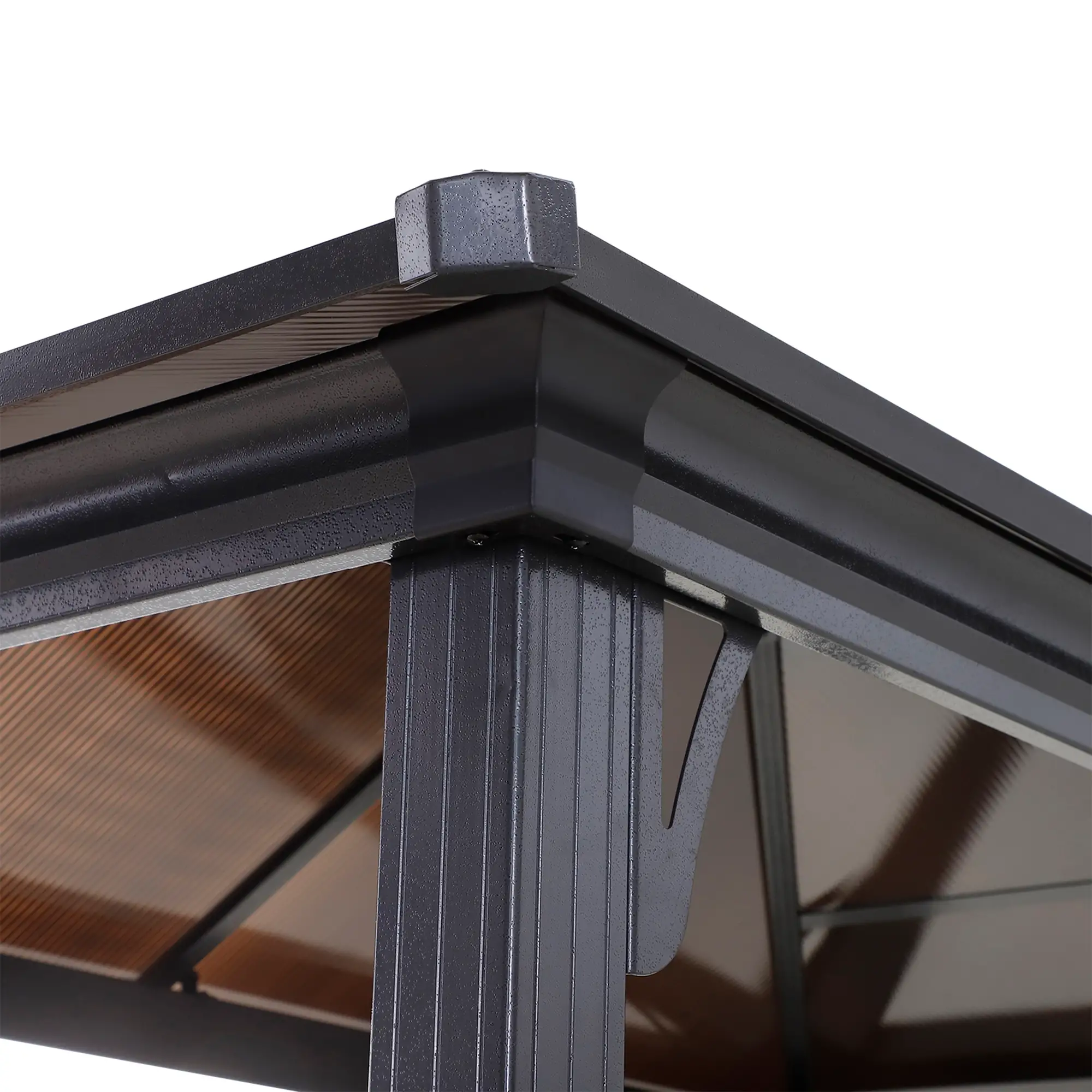 Outdoor Hardtop Grill Gazebo, BBQ Canopy With 6 Hooks, Double Vented PC Roof - Image 9