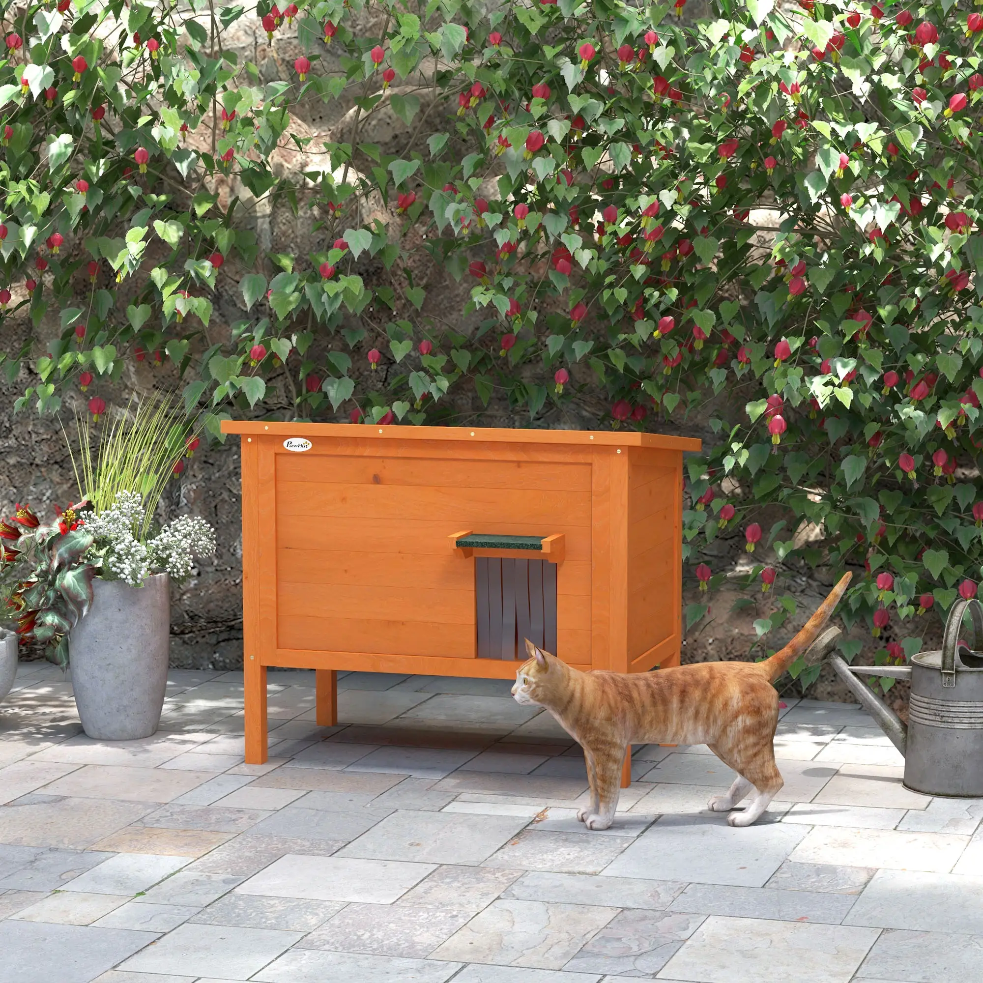 Outdoor Insulated Cat House, Asphalt Roof, Removable Floor, for Small Animals - Image 10
