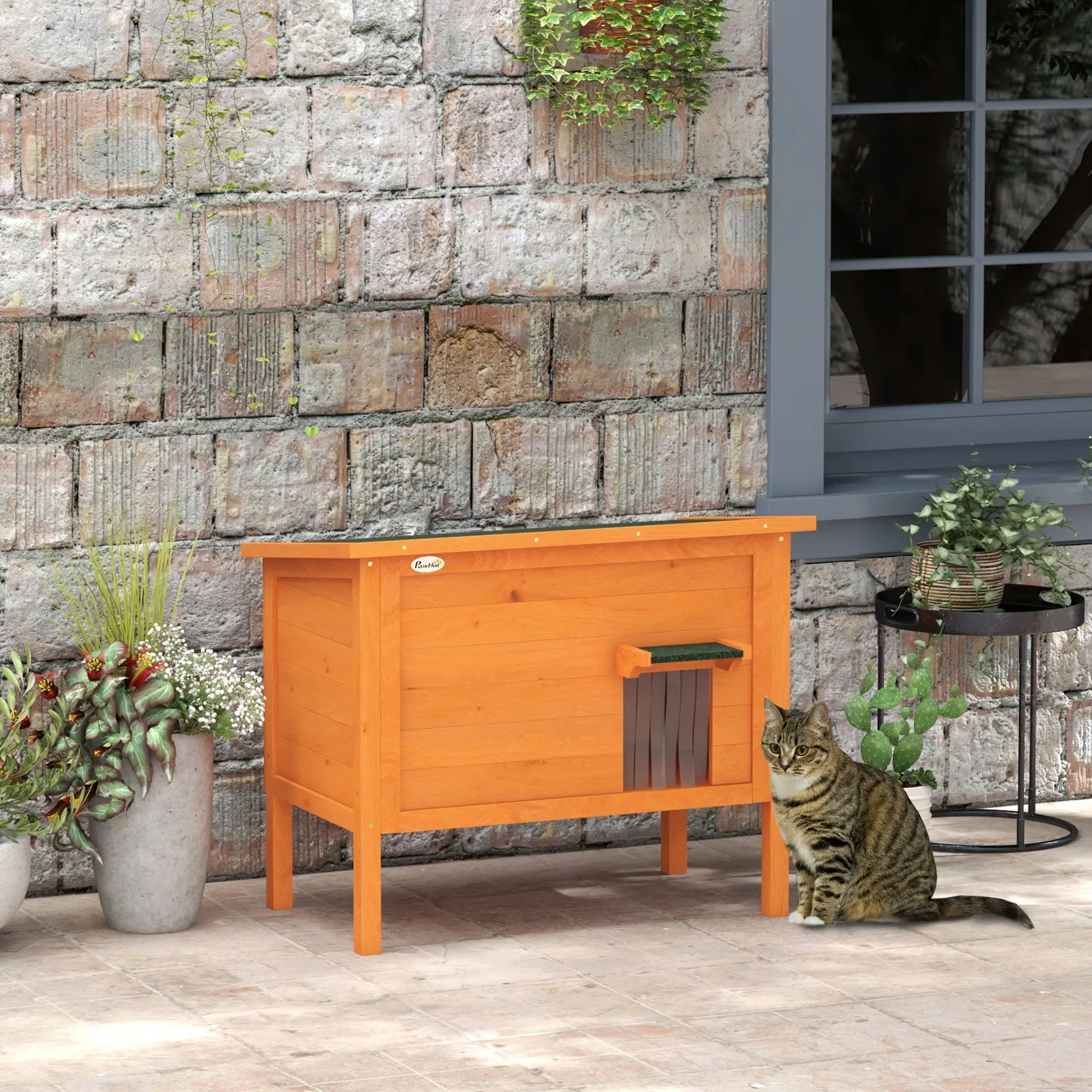 Outdoor Insulated Cat House, Asphalt Roof, Removable Floor, for Small Animals - Image 8