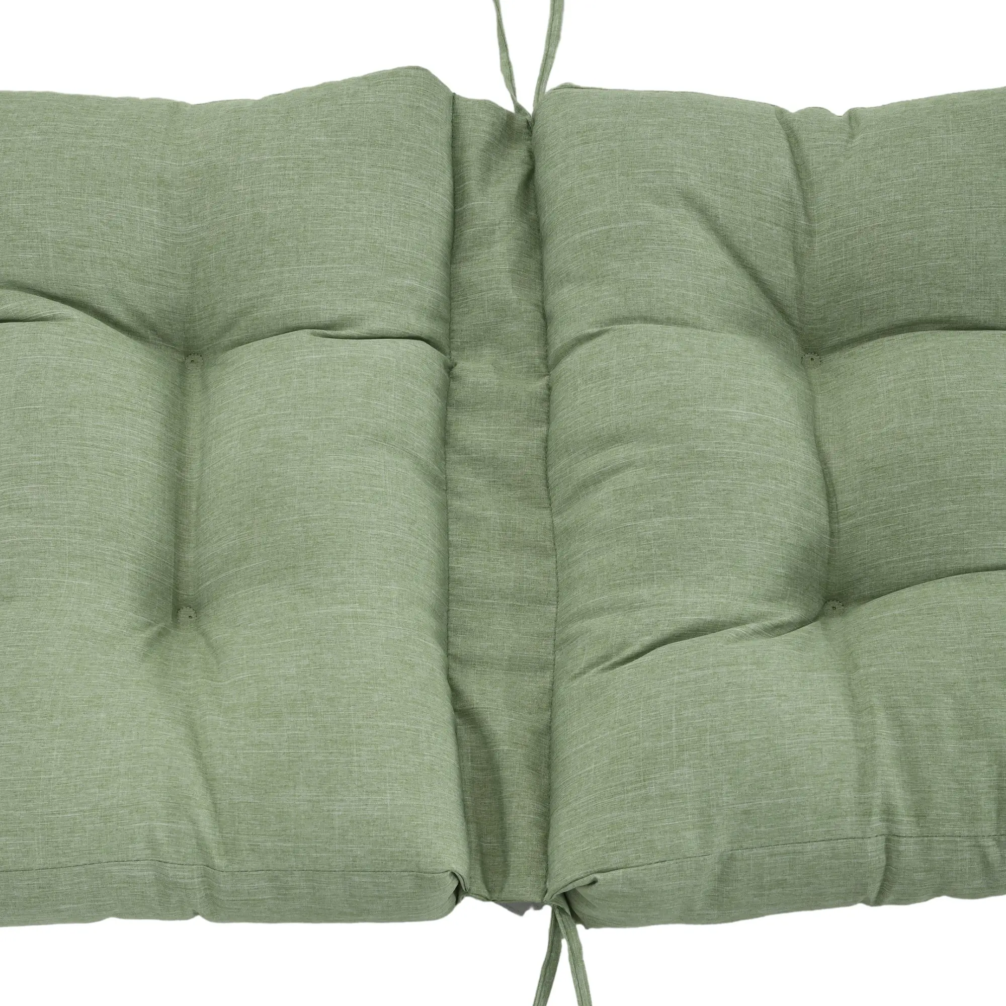 Outdoor Patio Chair Cushion, Tufted with Ties, Light Green - Image 9