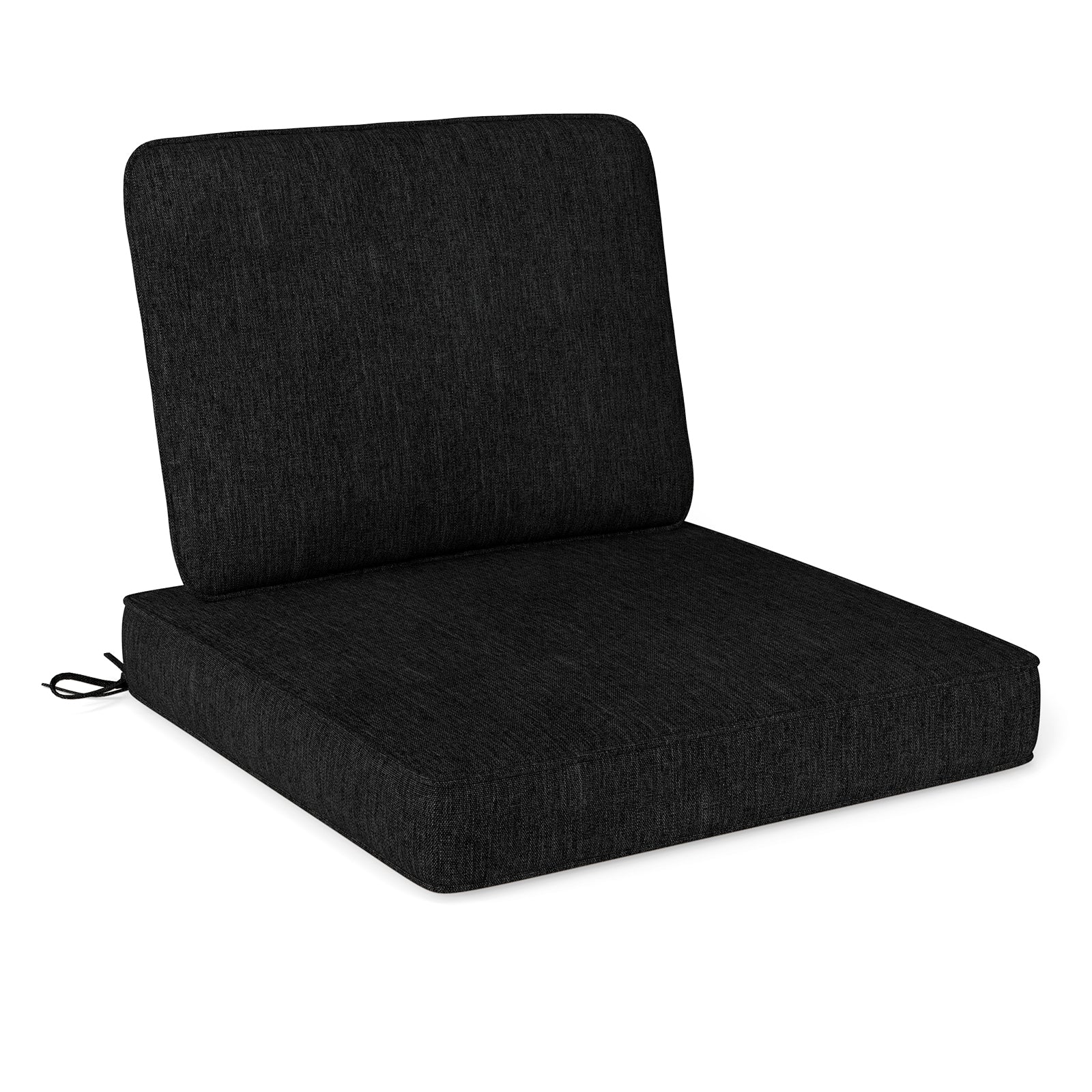 Outdoor Patio Cushion Set, 4 Piece, Removable Covers, Black - Image 5