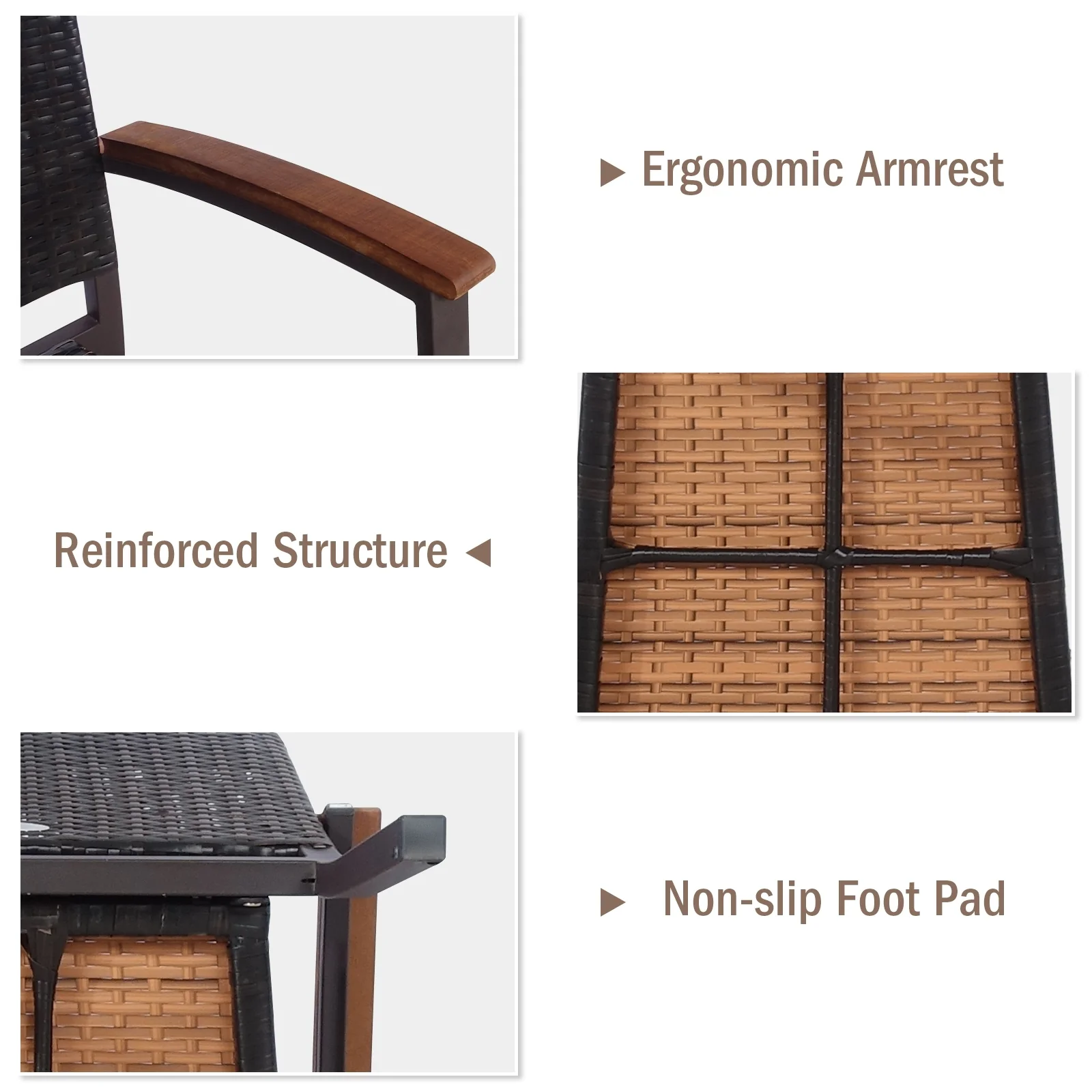Outdoor Patio Wicker Dining Chairs, Set of 2 - Image 10