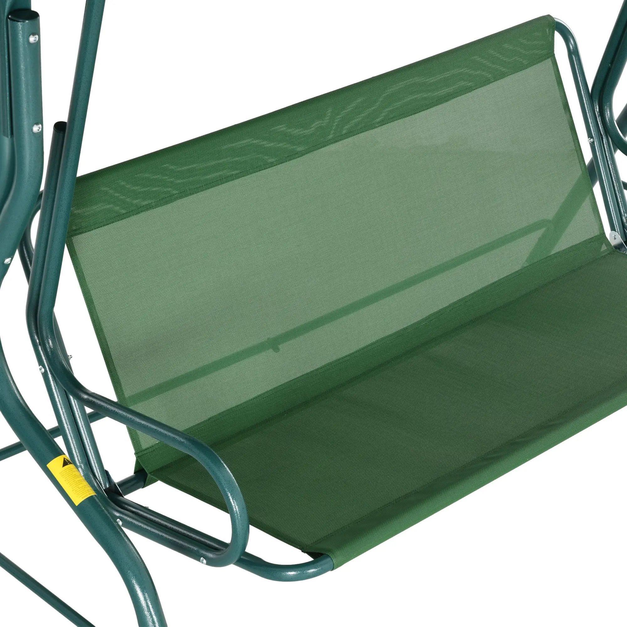 Outdoor Porch Swing, Adjustable Canopy, 3-Seater, Green - Image 10