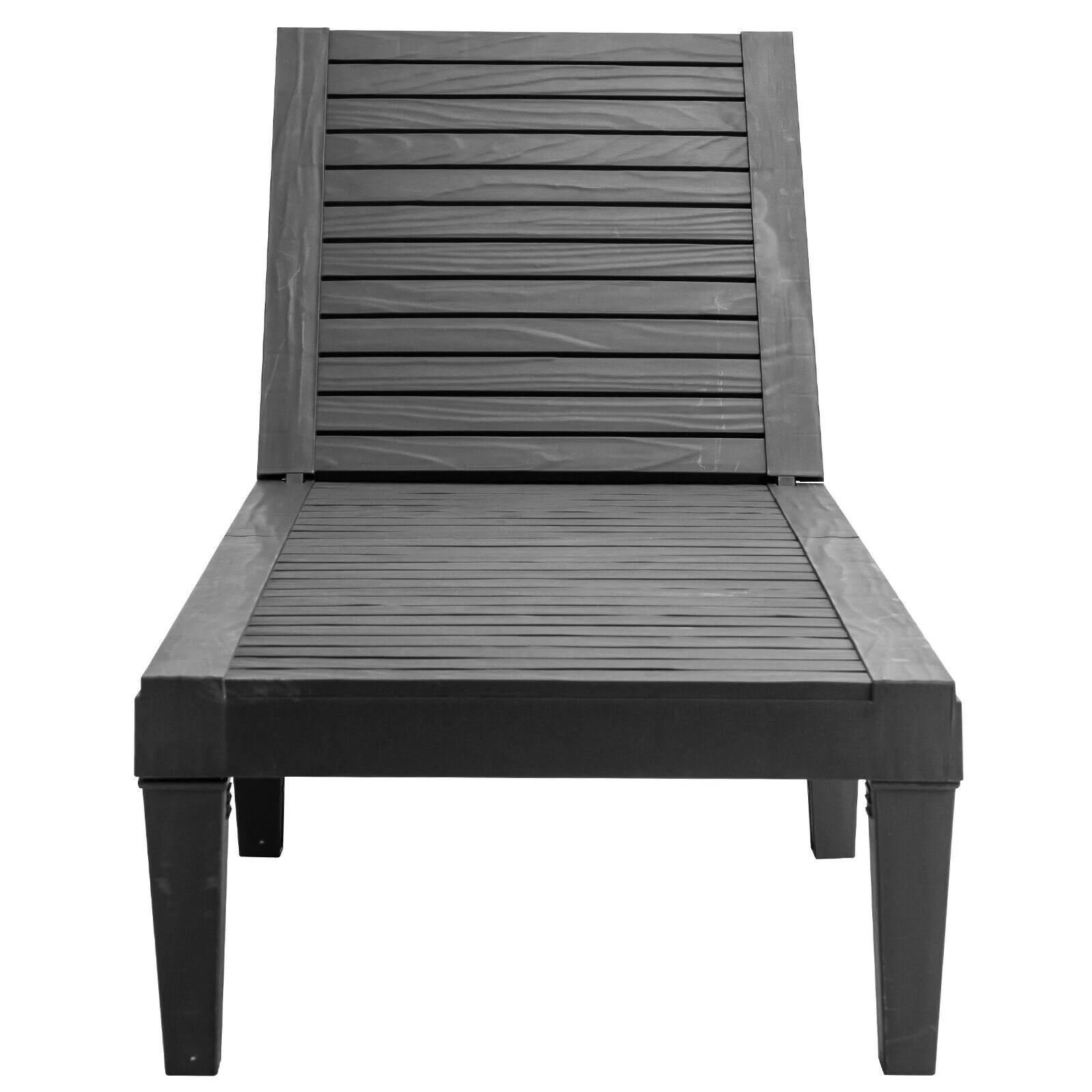 Outdoor Recliner Chair, 5-Position Adjustable Backrest, Black - Image 5