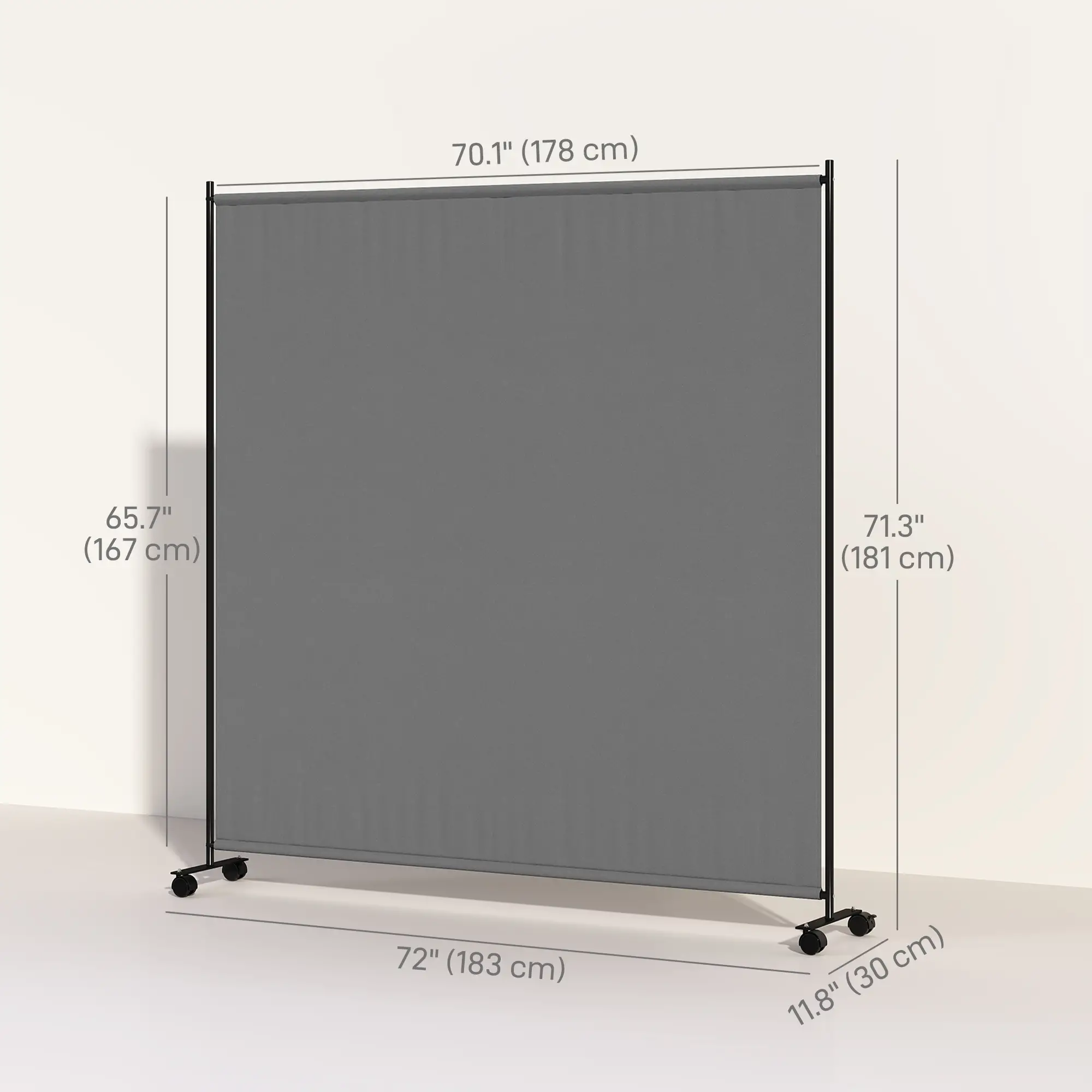 Outdoor Room Divider, Rolling Privacy Screen, 6ft Tall - Image 3