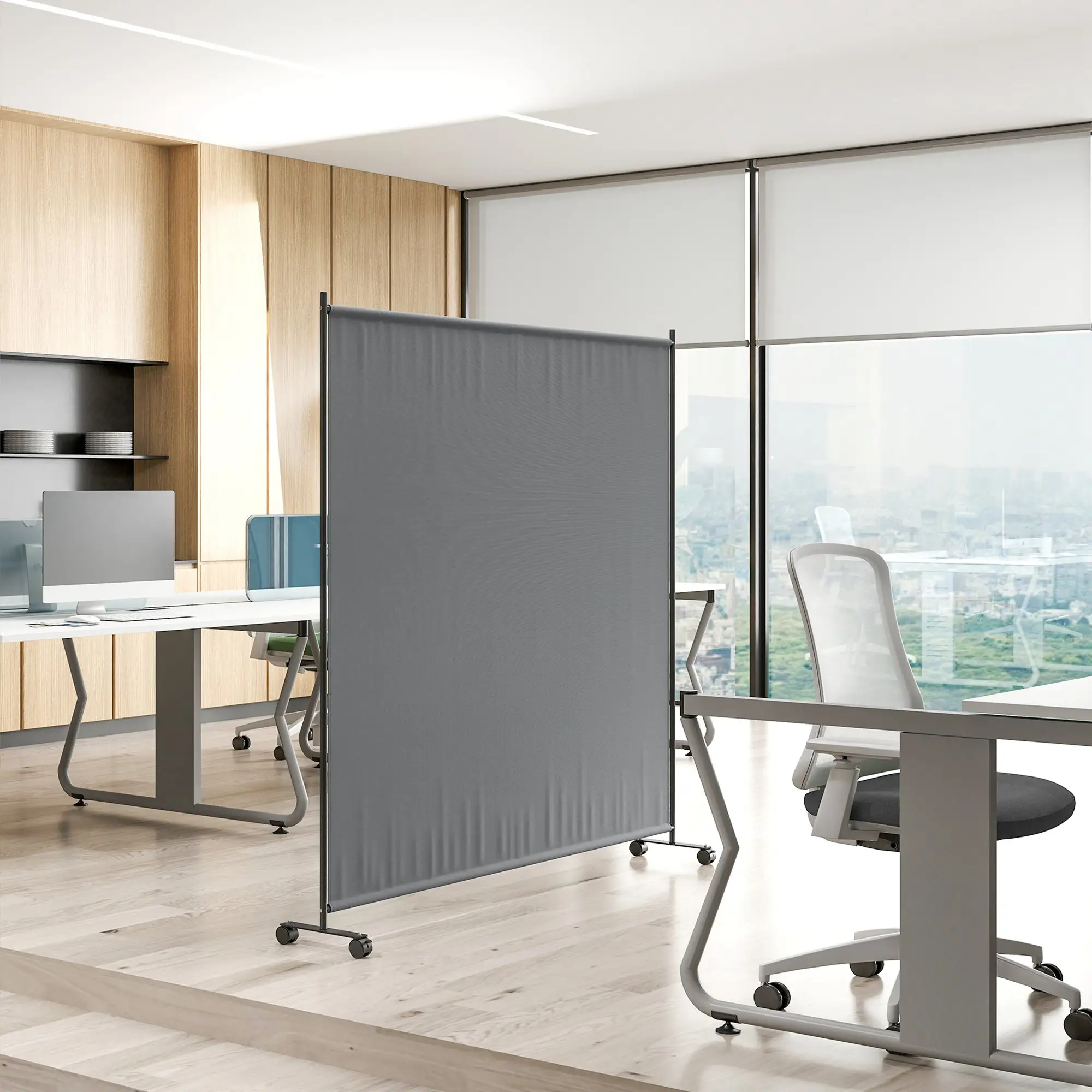 Outdoor Room Divider, Rolling Privacy Screen, 6ft Tall - Image 7