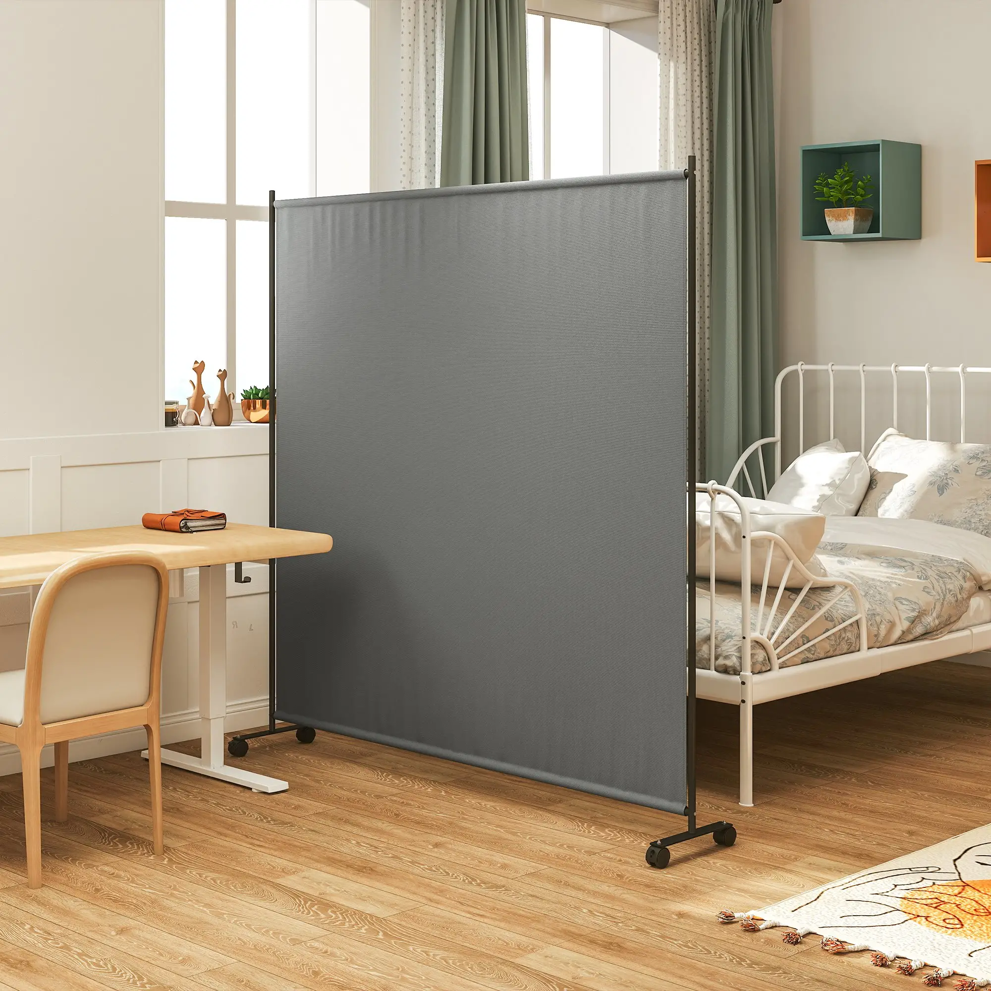 Outdoor Room Divider, Rolling Privacy Screen, 6ft Tall - Image 9
