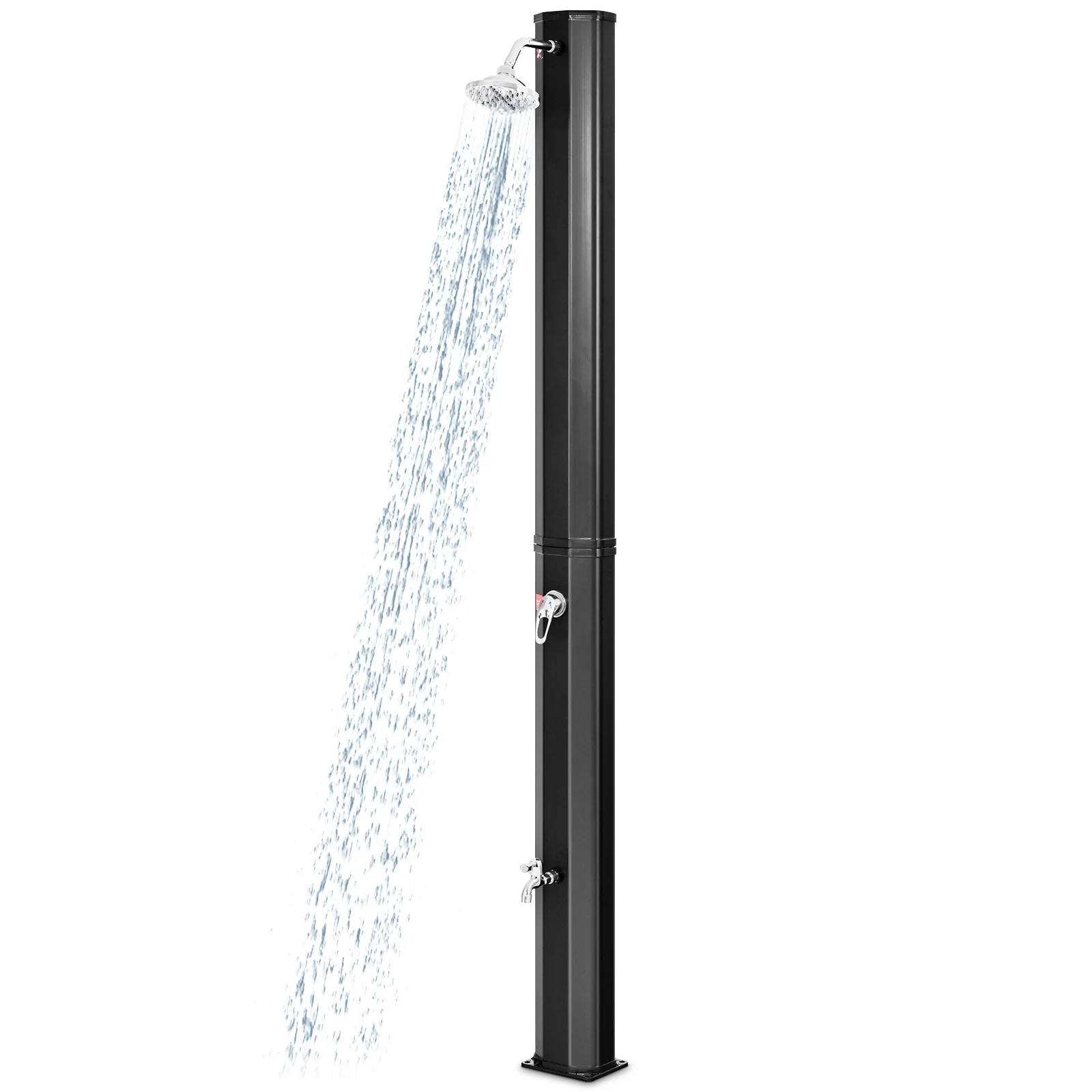 Outdoor Solar Heating Shower Head, 7.2 Ft, Black - Image 3