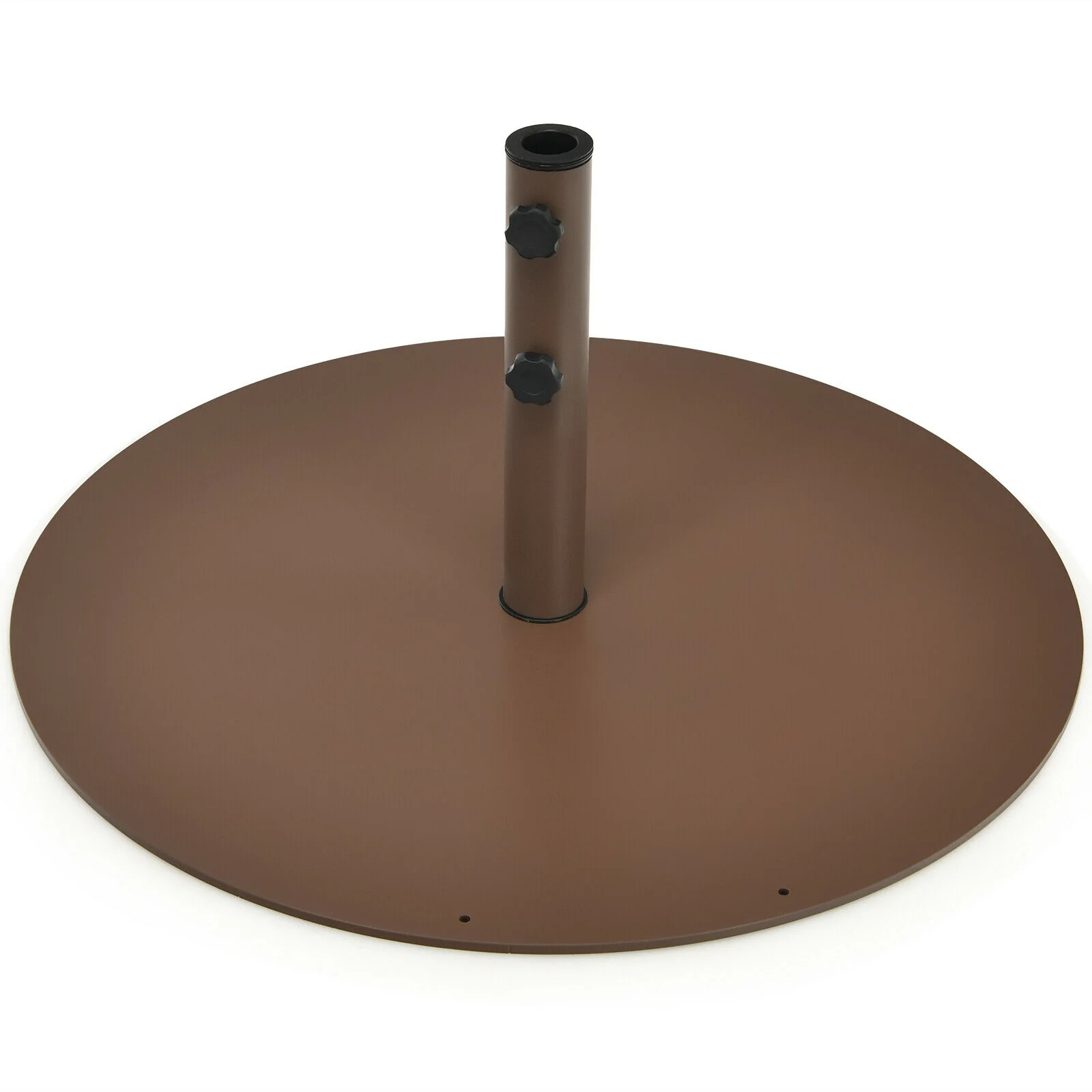 Outdoor Steel Market Umbrella Base Stand, 29.5 Inches, Brown - Image 4