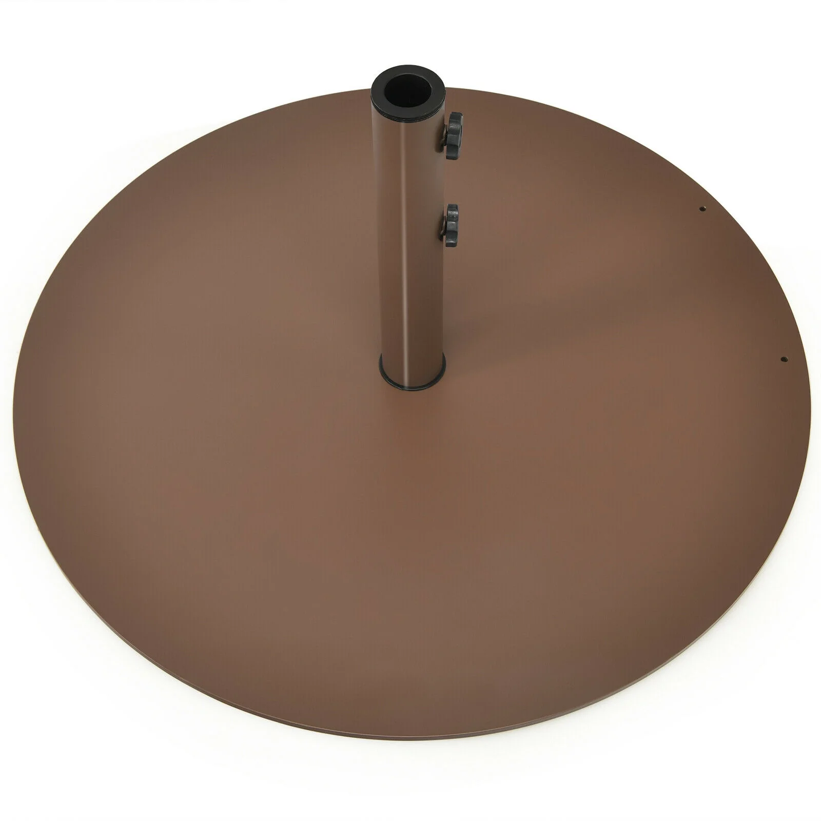 Outdoor Steel Market Umbrella Base Stand, 29.5 Inches, Brown - Image 6