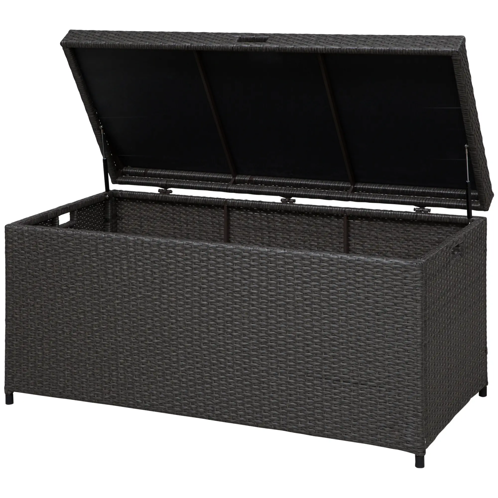 Outdoor Storage Box, 118 Gallon, Plastic Lid, Handles, Grey - Image 11