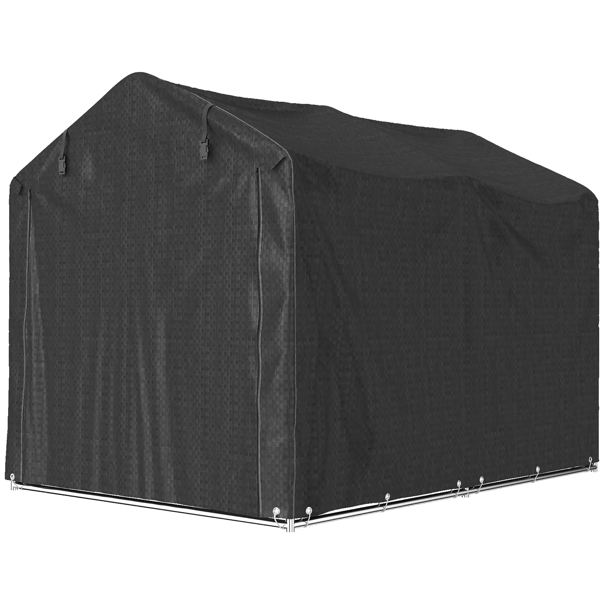 Outdoor Storage Shed, UV Resistant Bike Tent, Portable for Motorcycle, Black