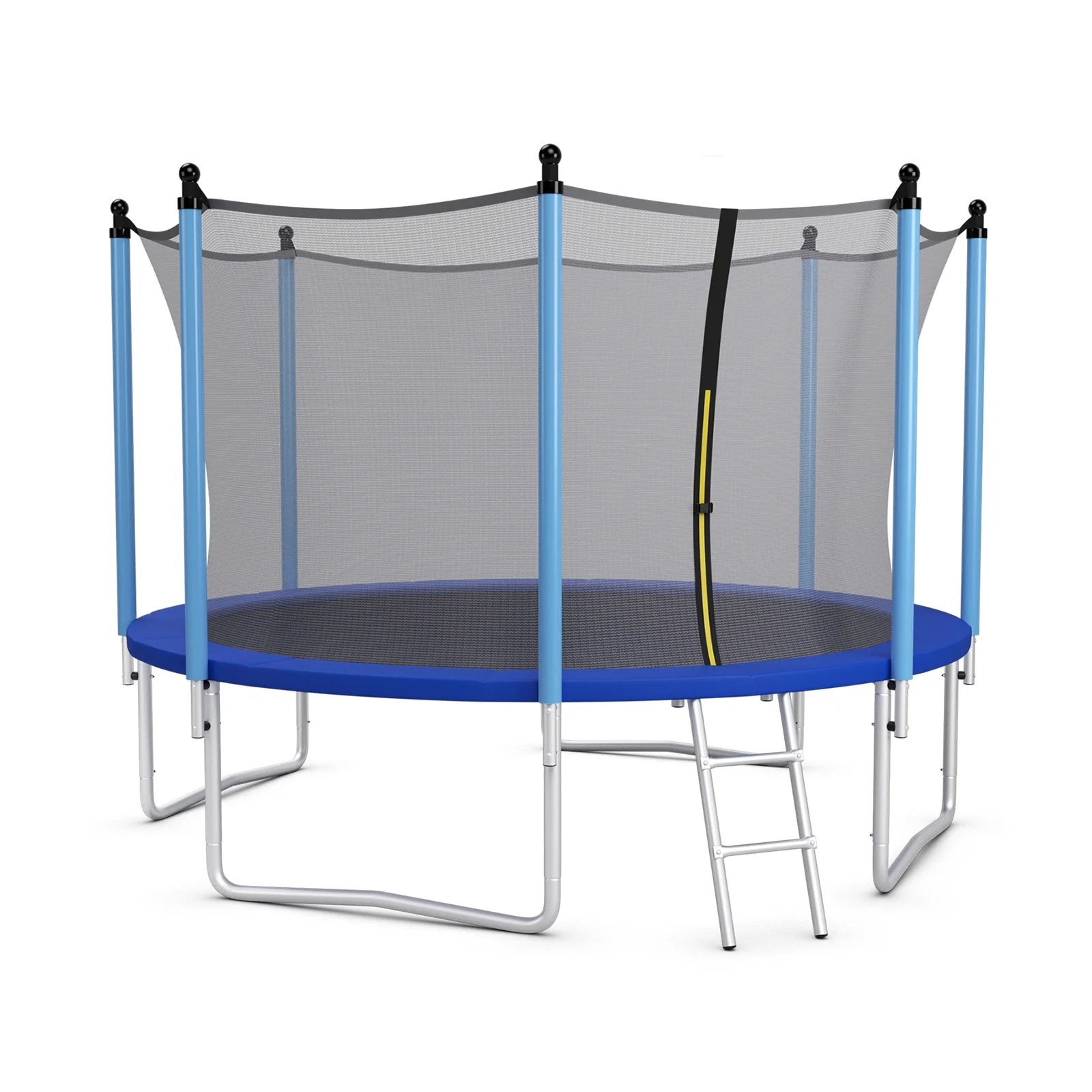 Outdoor Trampoline, 12 ft, Safety Closure Net, Blue - Image 4