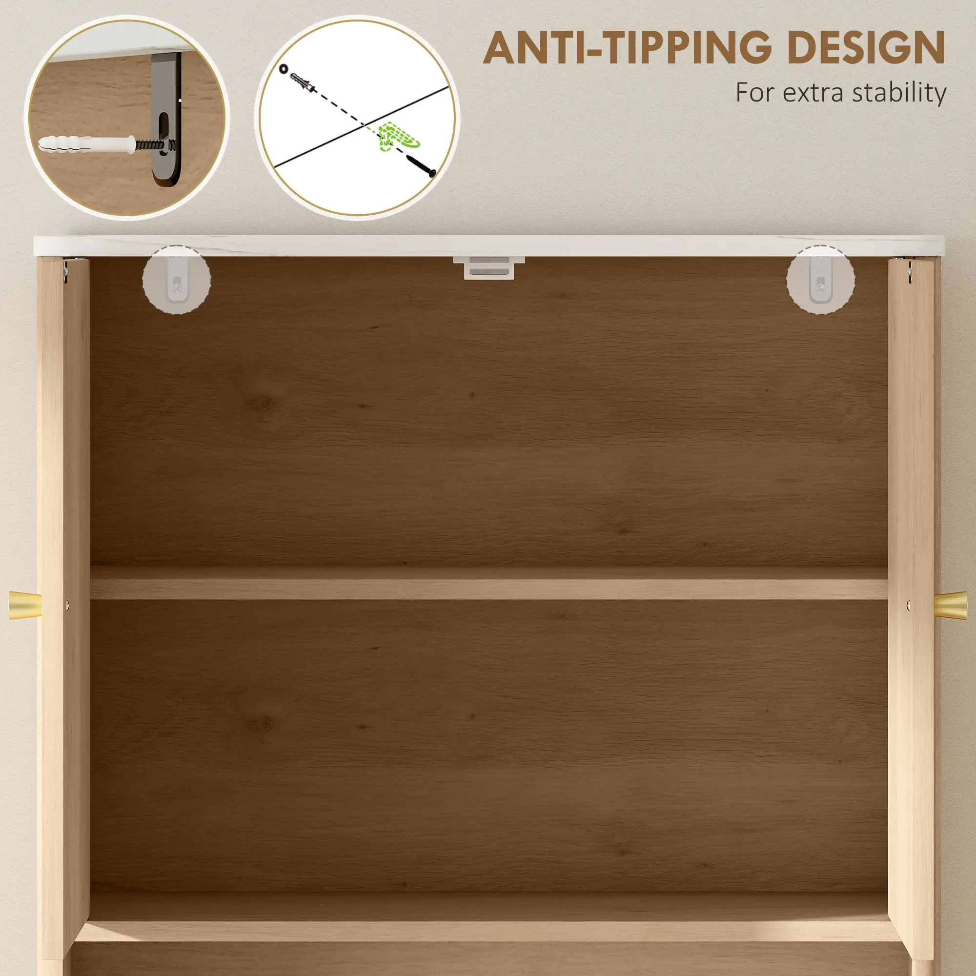 Over Toilet Storage Cabinet, Adjustable Shelf, Oak - Image 10