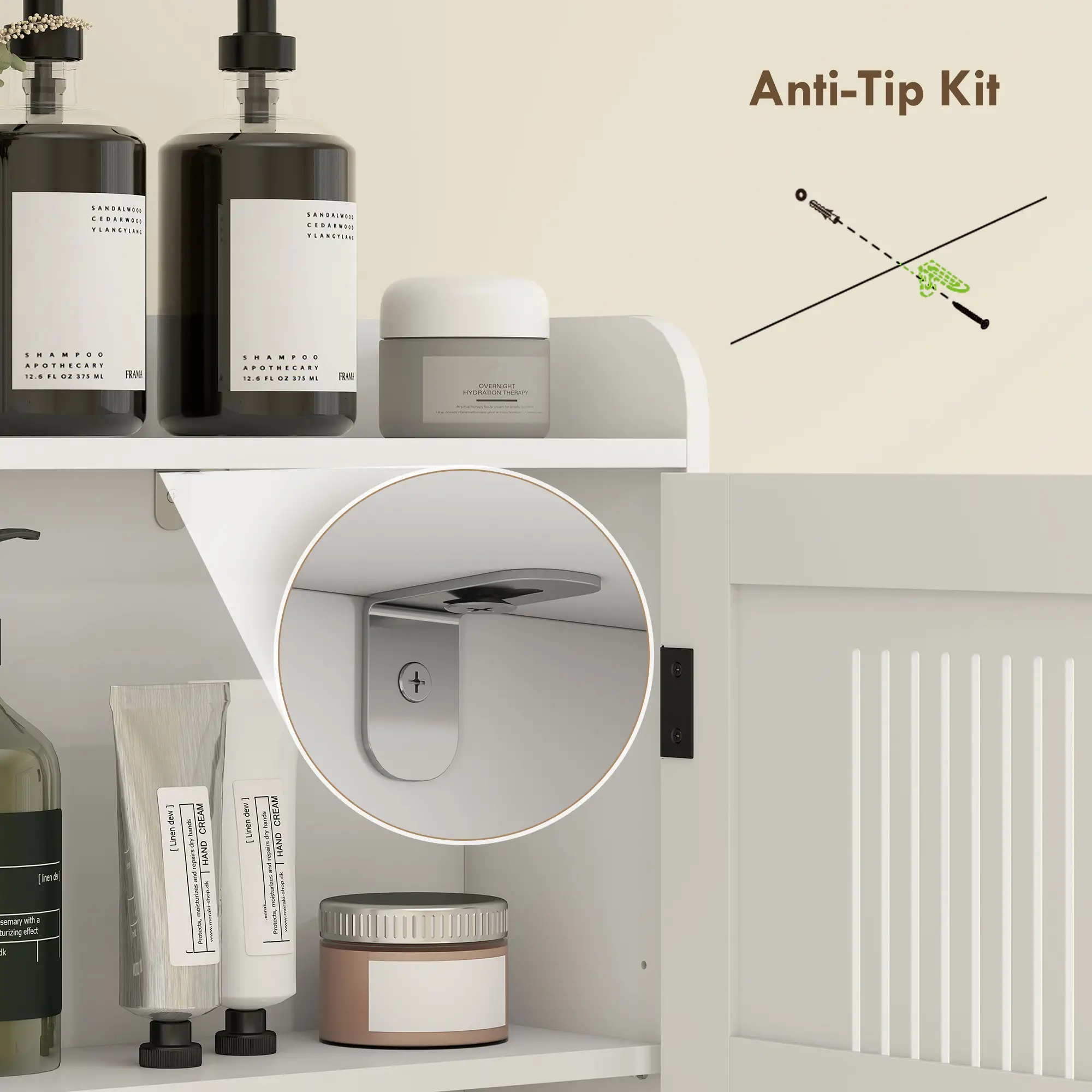Over Toilet Storage Cabinet, Adjustable Shelf, Toilet Paper Holder - Image 9