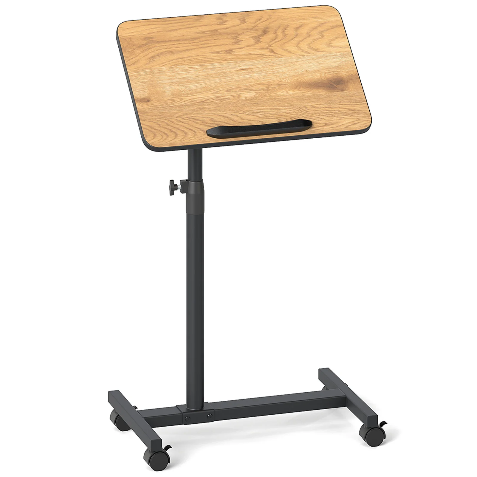 Overbed Rolling Food Tray Table, Natural - Image 5