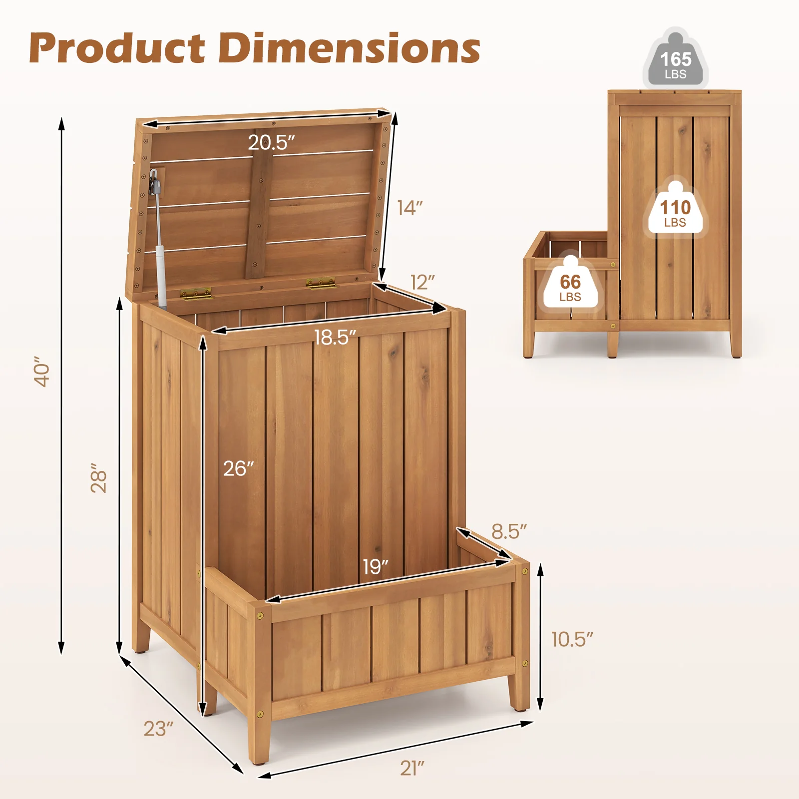 Package Delivery Box With Planter Box, Natural - Image 5
