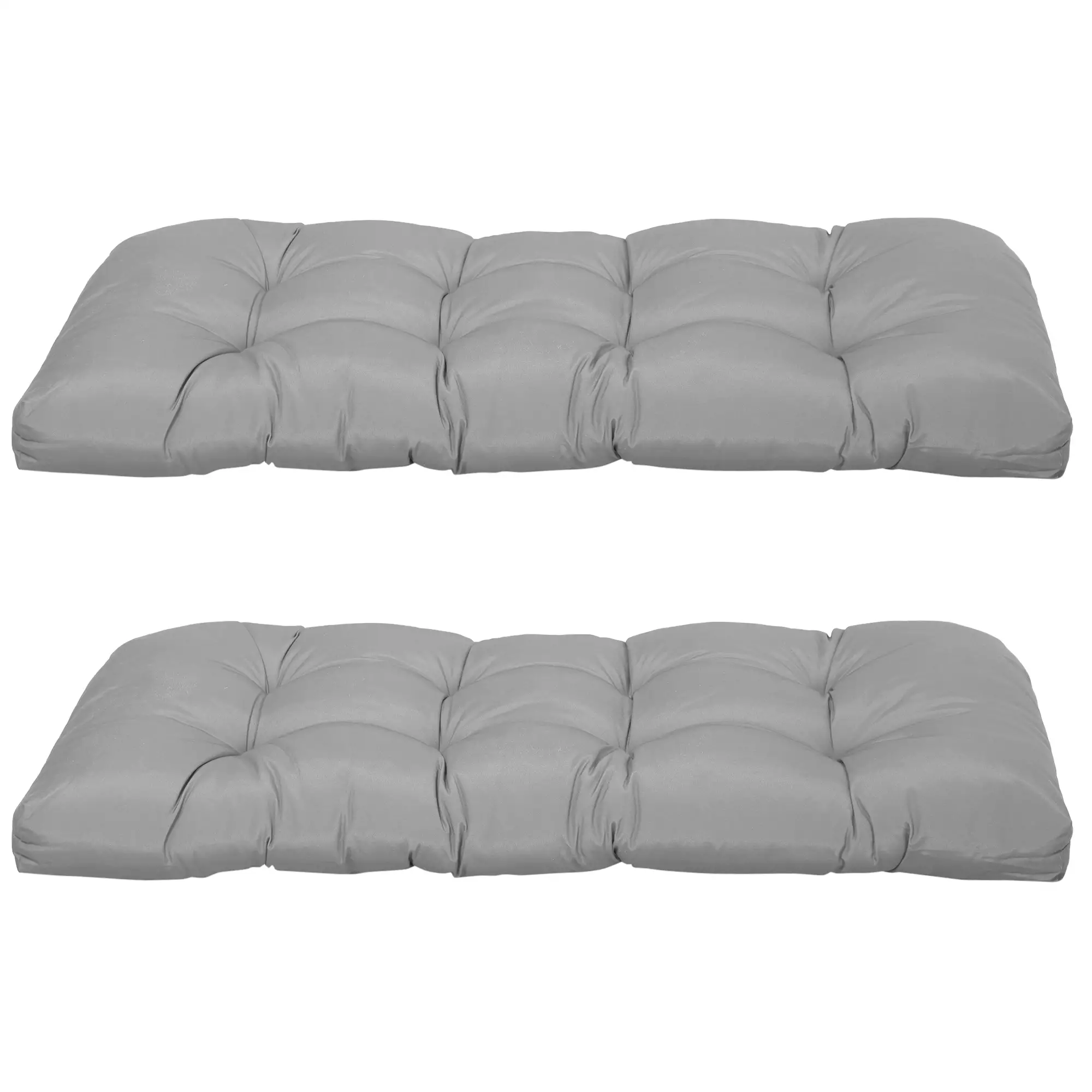 Patio Bench Replacement Cushions, 2 Seater, 43" x 19" x 3", Gray - Image 11