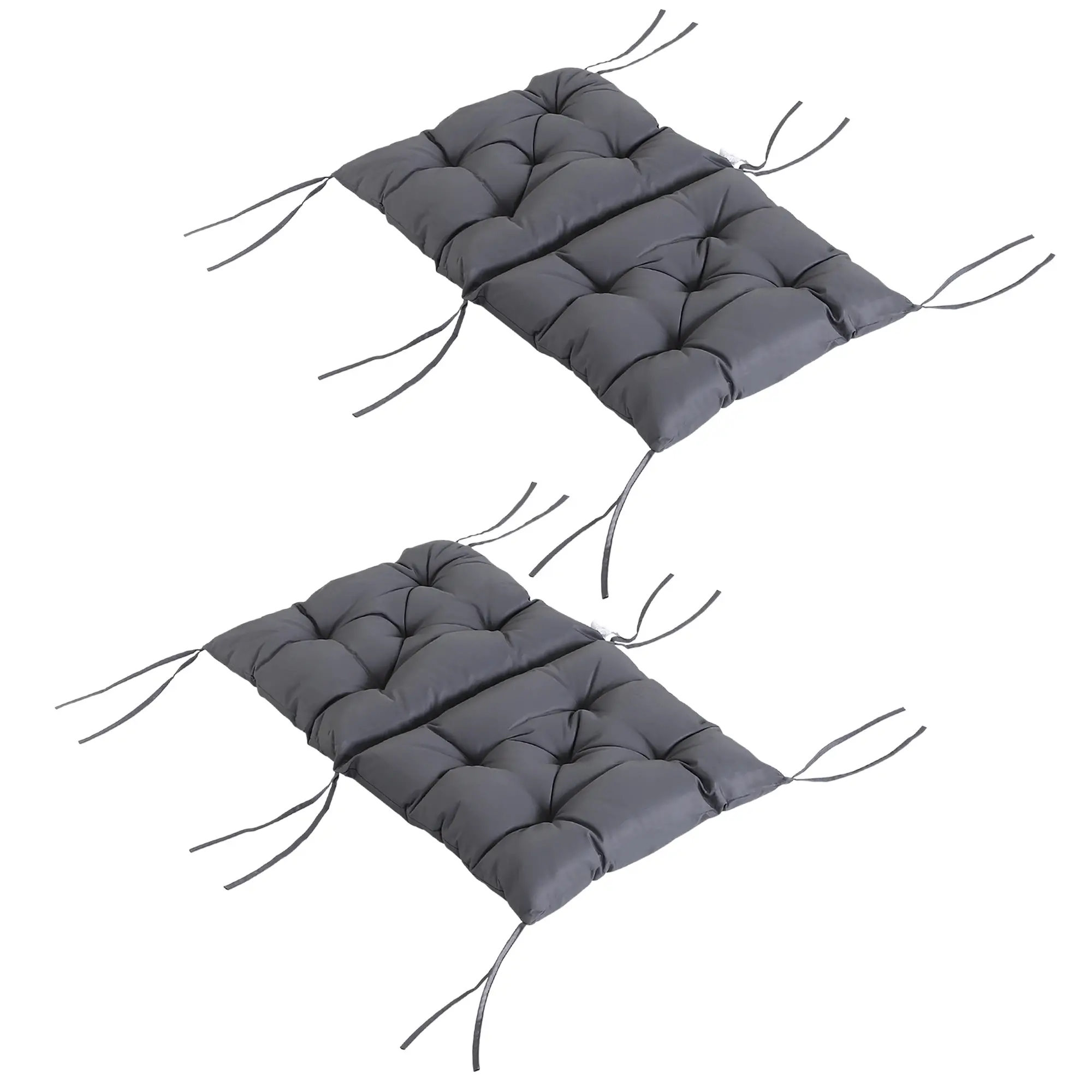 Patio Chair Cushions, Set of 2, 39" x 20" x 3", Dark Grey - Image 12
