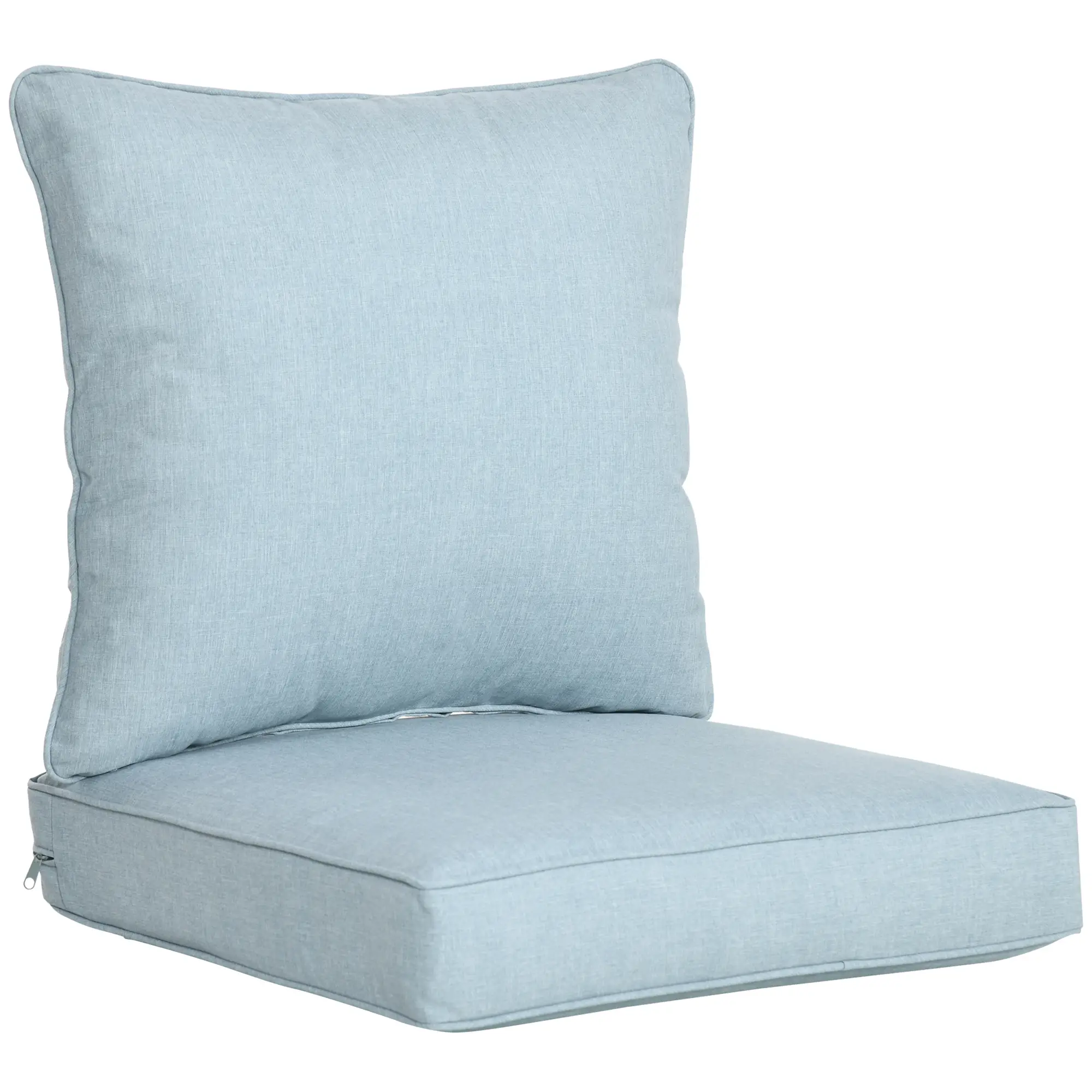 Patio Chair Cushions, Thick Deep Seat, Light Blue - Image 11