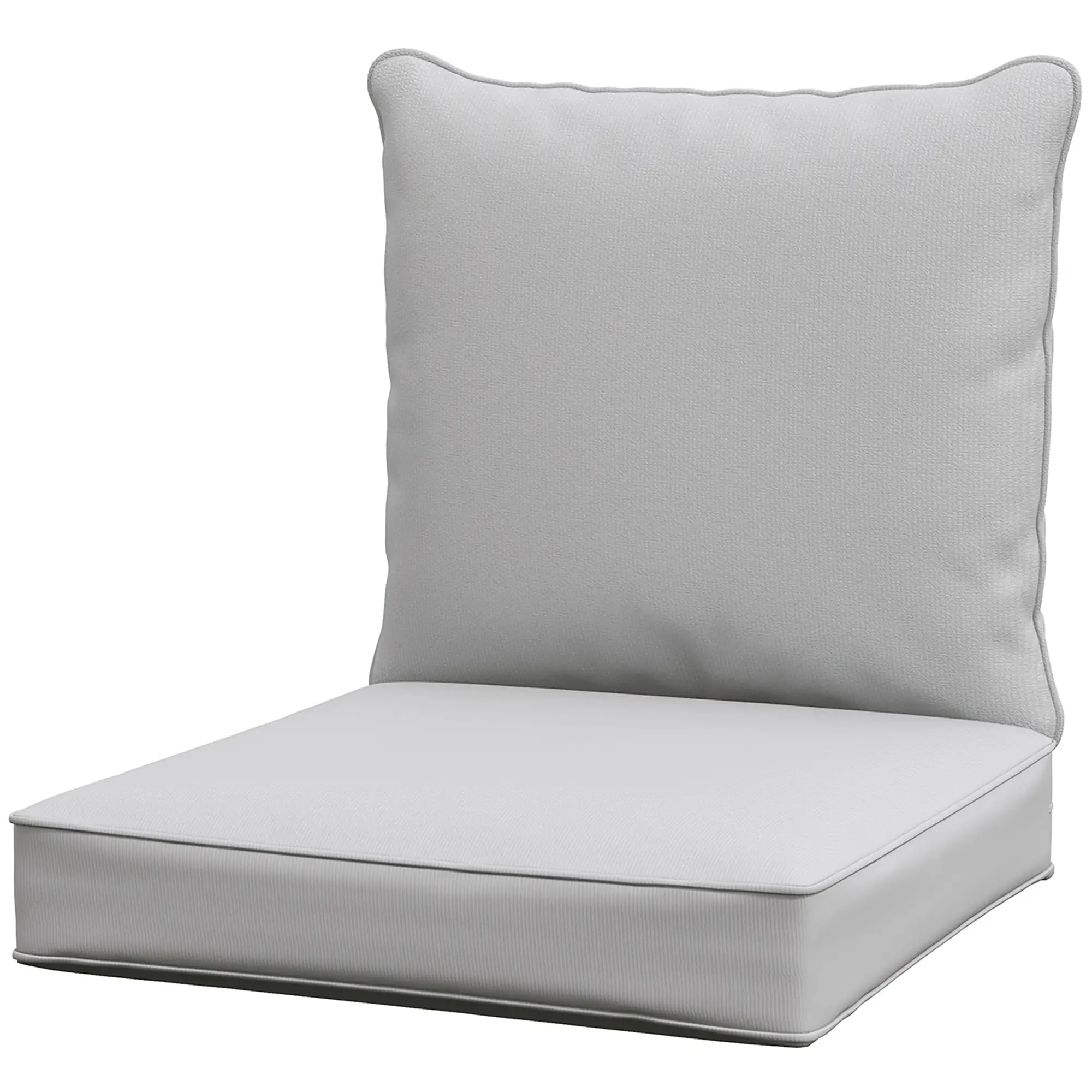 Patio Chair Cushions, Thick Deep Seat, Light Grey - Image 11
