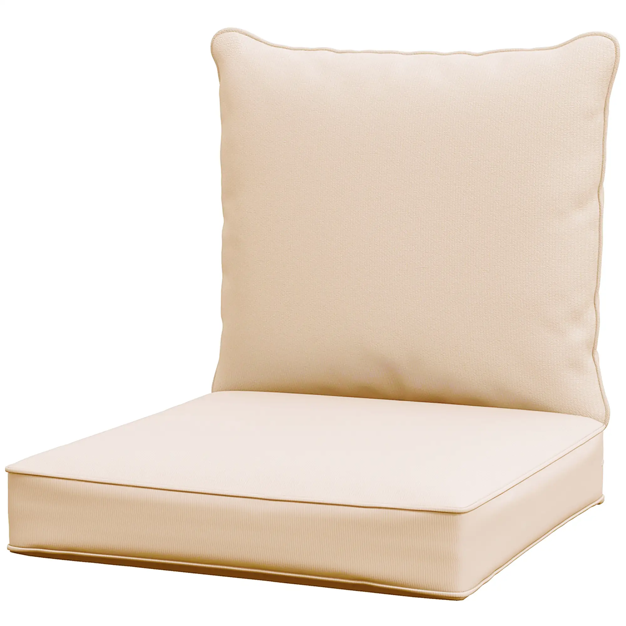 Patio Chair Cushions, Thick Deep Seat with Back, Beige