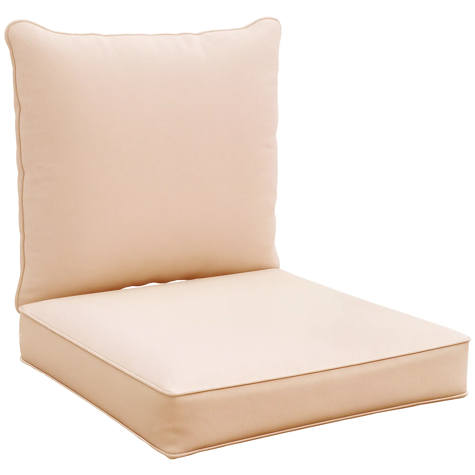 Patio Chair Cushions, Thick Deep Seat with Back, Beige - Image 11