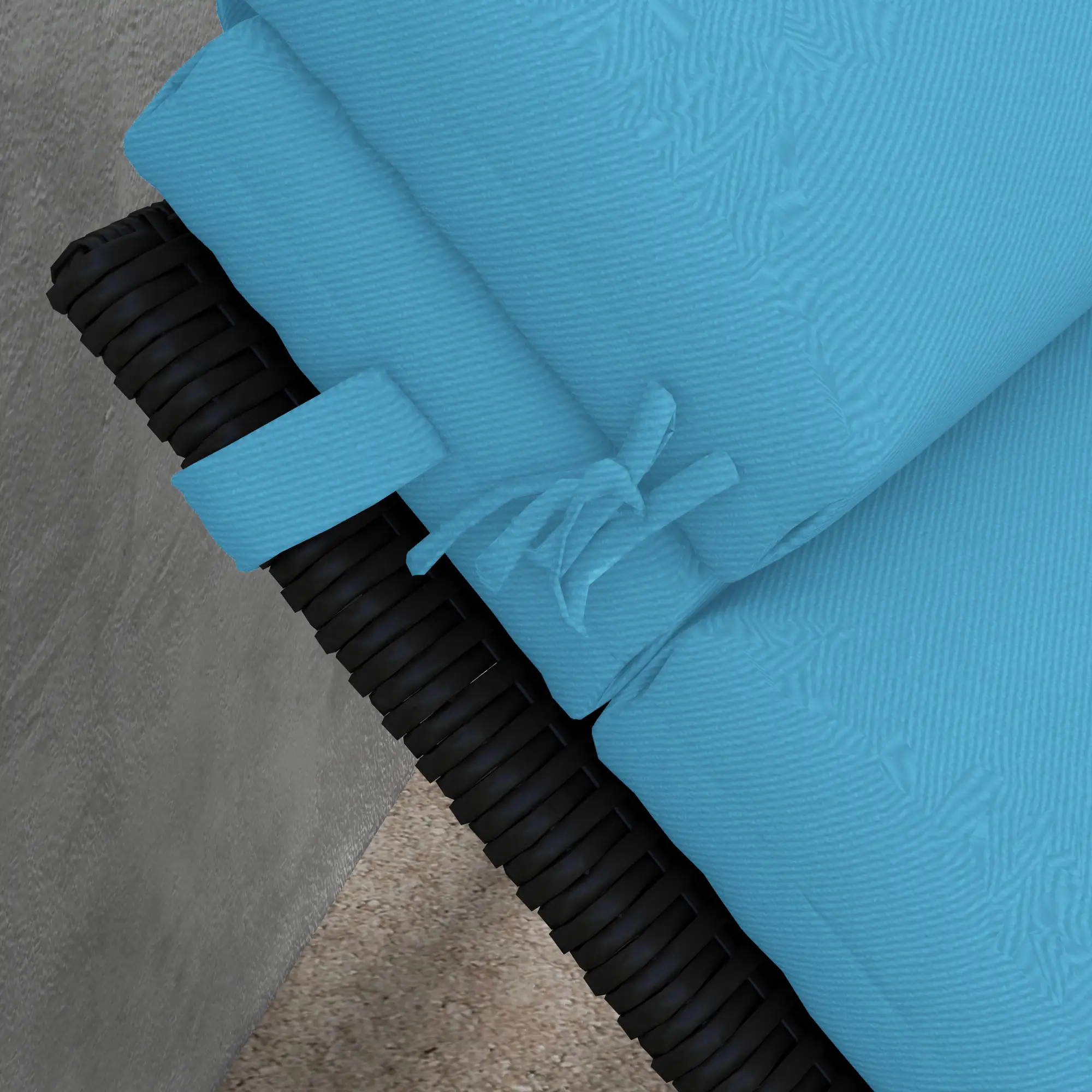 Patio Chaise Lounge Cushion, Sun Lounger Pad with Headrest, Turquoise - Image 9