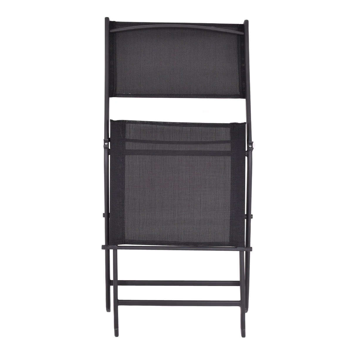 Patio Folding Chairs Set Of 4, Black - Image 10
