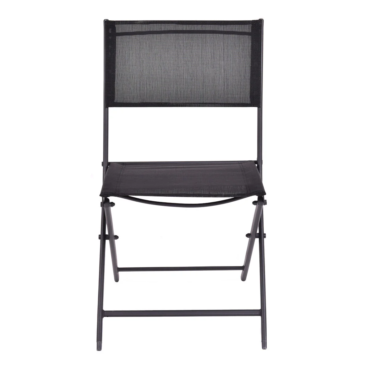 Patio Folding Chairs Set Of 4, Black - Image 5
