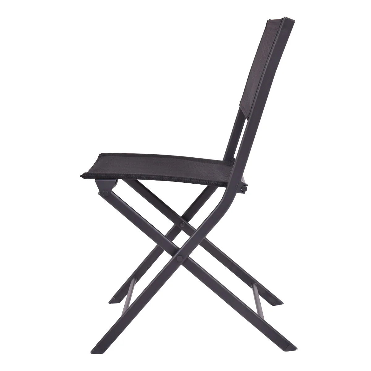 Patio Folding Chairs Set Of 4, Black - Image 6