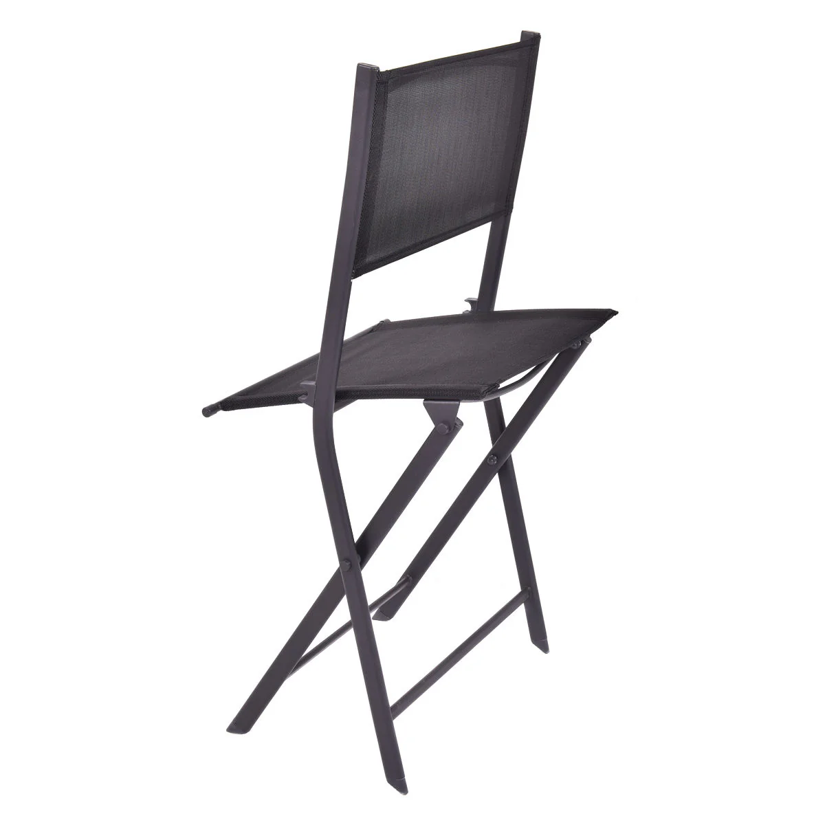 Patio Folding Chairs Set Of 4, Black - Image 7