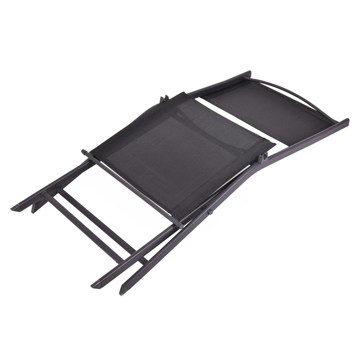 Patio Folding Chairs Set Of 4, Black - Image 9