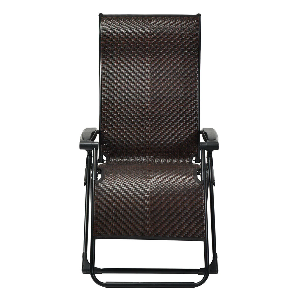 Patio Rattan Zero Gravity Lounge Chair, 2 Pieces - Image 5